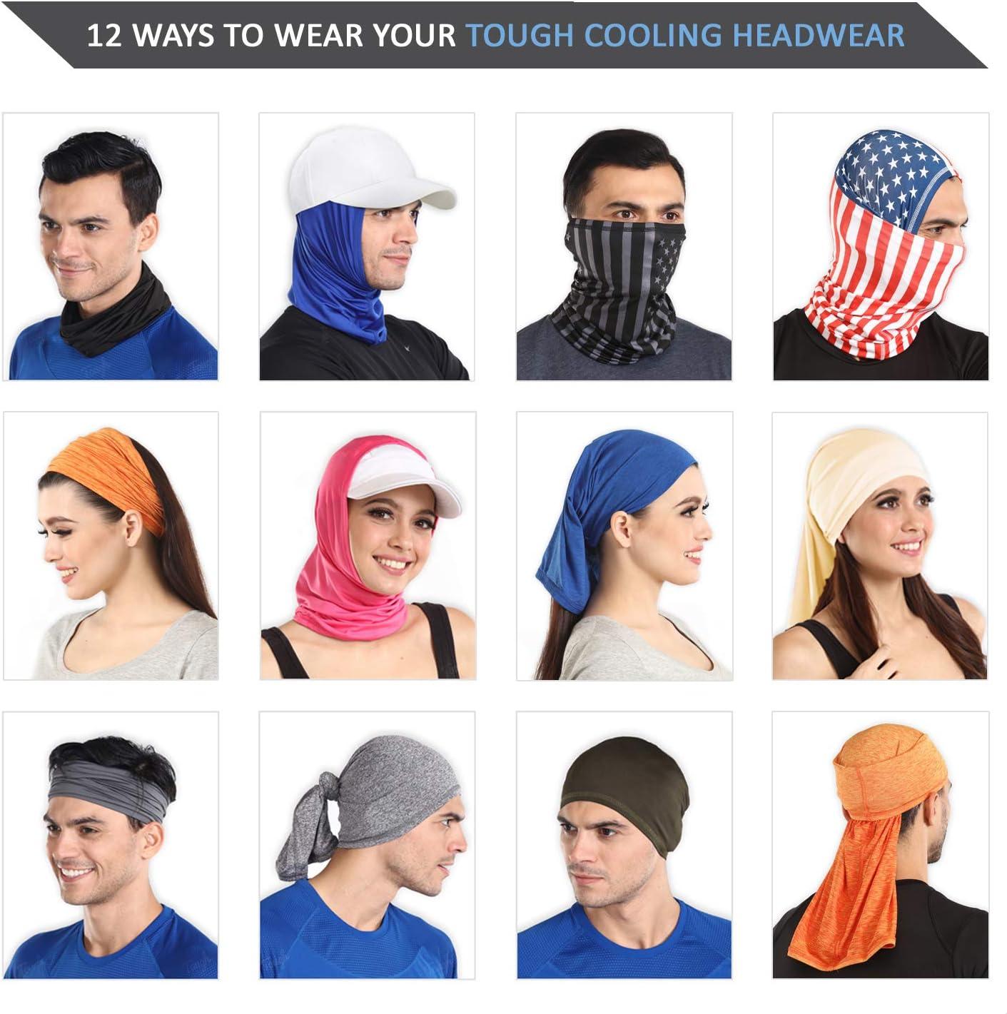 image12in1 Cooling Neck Wrap Gaiter Bandana Headband or Scarf for Men ampamp Women  Versatile Cool Headwear for Summer Heat  UPF 50 Head Wrap for Sun Protection  Skin Cancer Foundation Recommended