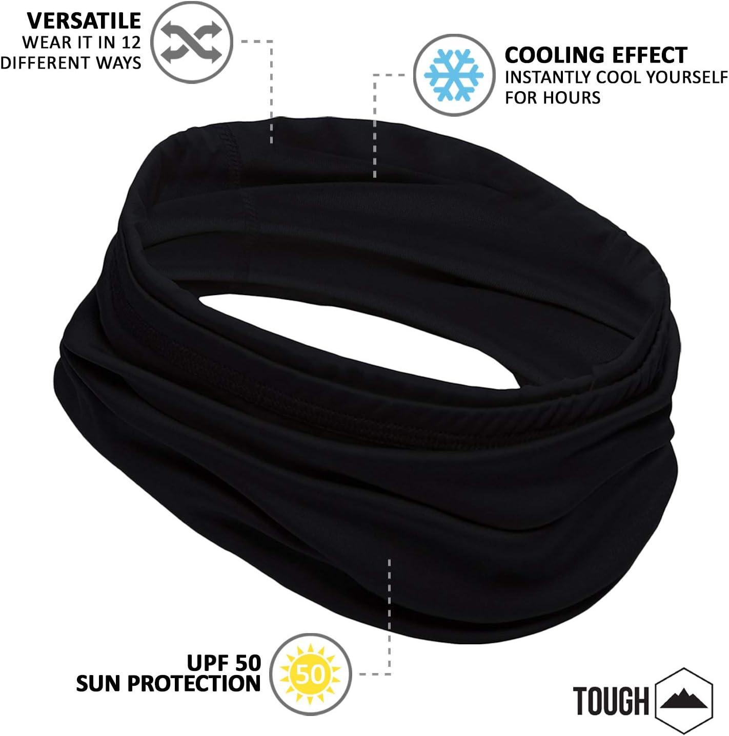 image12in1 Cooling Neck Wrap Gaiter Bandana Headband or Scarf for Men ampamp Women  Versatile Cool Headwear for Summer Heat  UPF 50 Head Wrap for Sun Protection  Skin Cancer Foundation Recommended