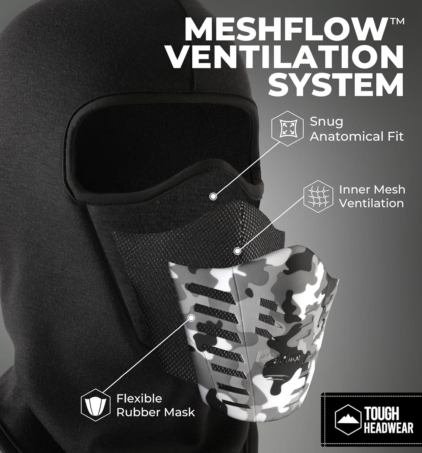 imageBalaclava Ski Mask  Thermal Face Mask Cold Weather Motorcycle Gear with Breathable Air Vents  Winter Face MaskArtic Camo