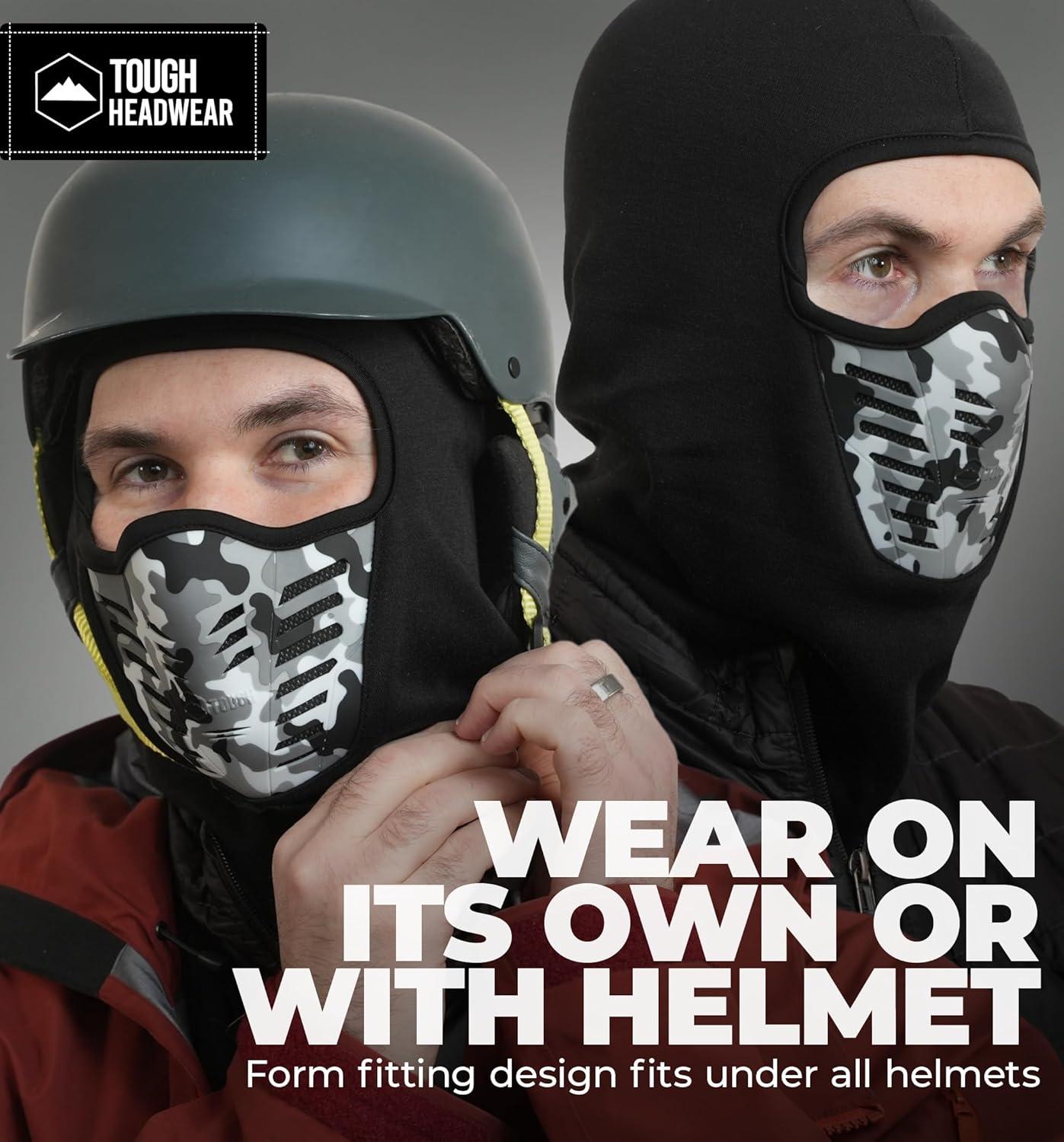 imageBalaclava Ski Mask  Thermal Face Mask Cold Weather Motorcycle Gear with Breathable Air Vents  Winter Face MaskArtic Camo