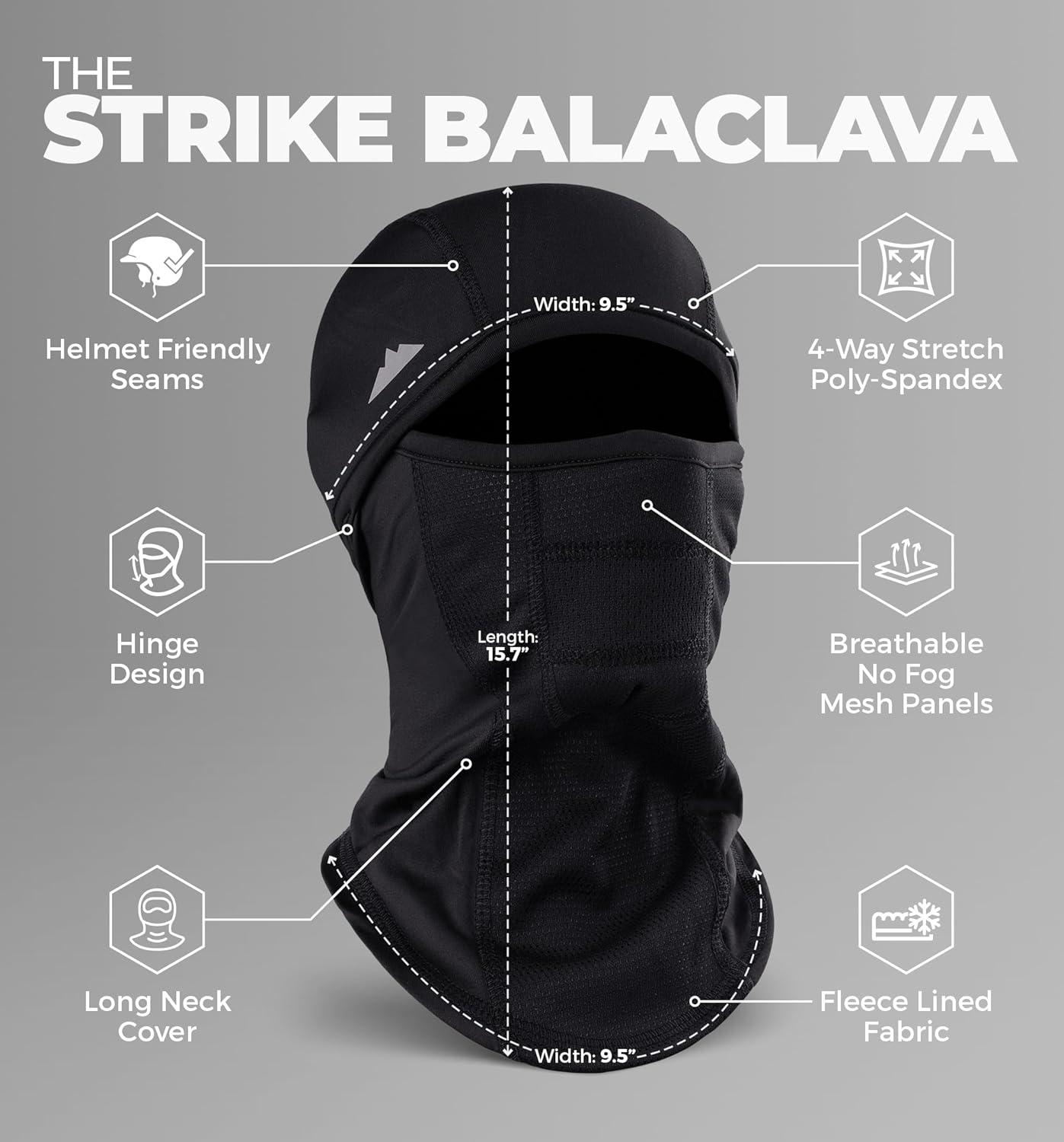 imageBalaclava Ski Mask  Winter Face Mask for Men ampamp Women  Cold Weather Gear for Skiing Snowboarding ampamp Motorcycle RidingBlack