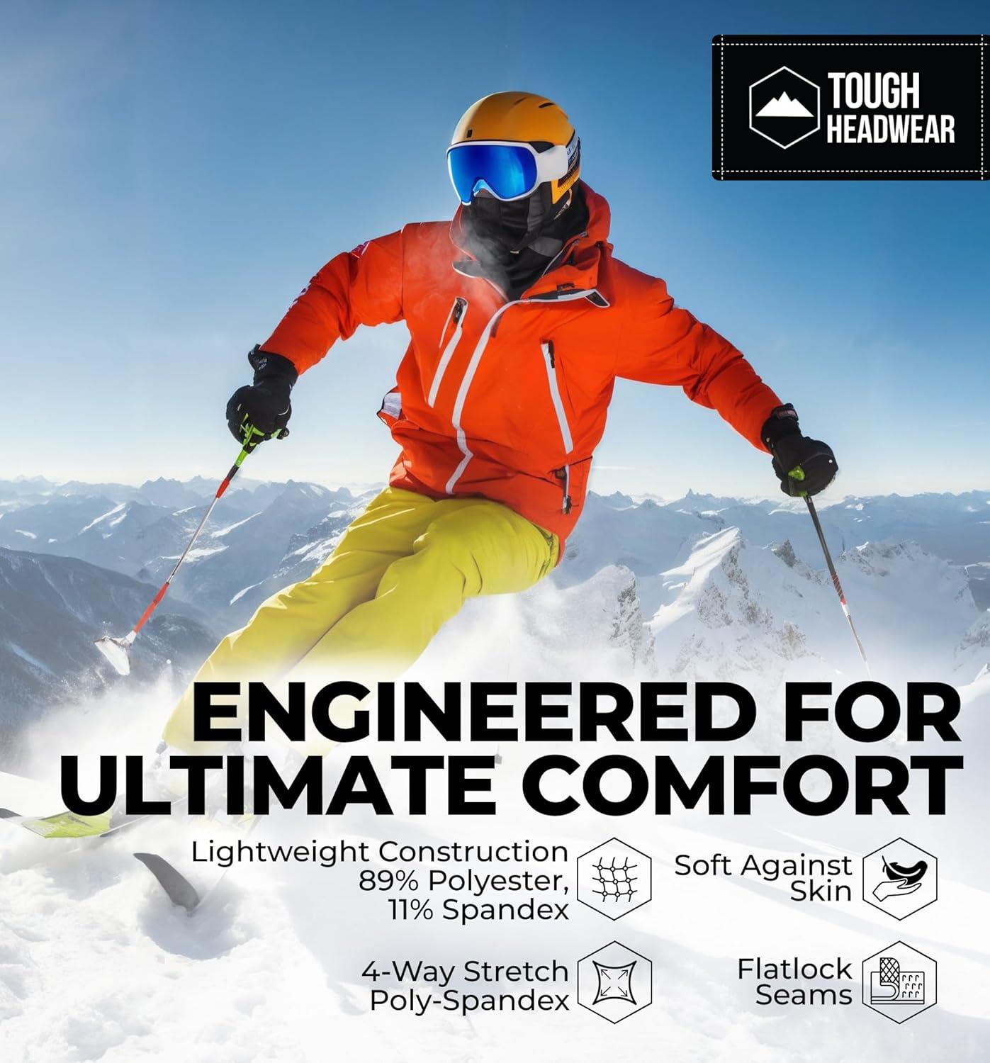 imageBalaclava Ski Mask  Winter Face Mask for Men ampamp Women  Cold Weather Gear for Skiing Snowboarding ampamp Motorcycle RidingBlack and Grey