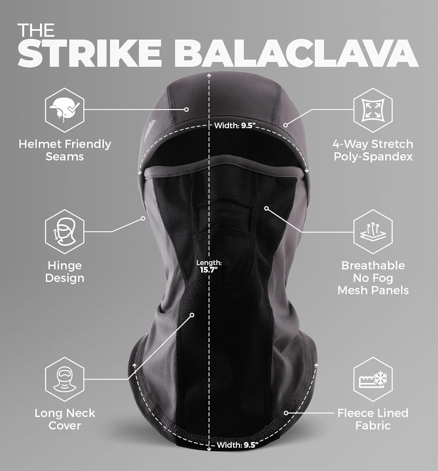 imageBalaclava Ski Mask  Winter Face Mask for Men ampamp Women  Cold Weather Gear for Skiing Snowboarding ampamp Motorcycle RidingBlack and Grey