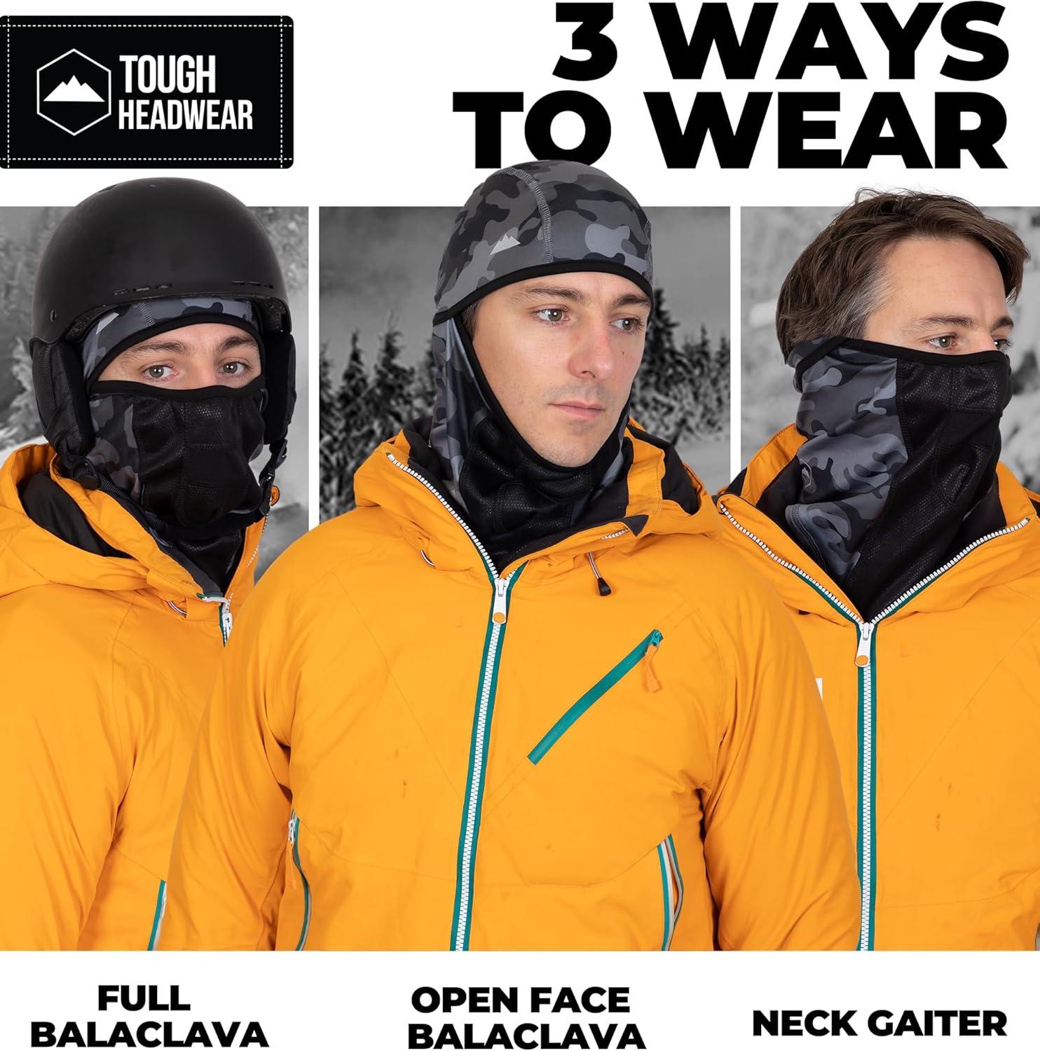 imageBalaclava Ski Mask  Winter Face Mask for Men ampamp Women  Cold Weather Gear for Skiing Snowboarding ampamp Motorcycle RidingGrey Camo