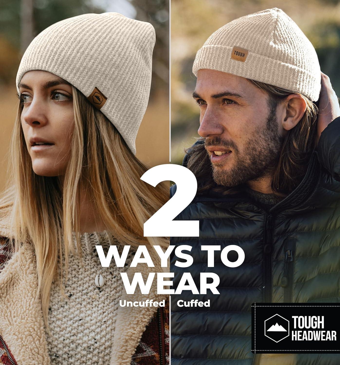 imageBeanie for Men  Warm Winter Hats for Men Knit Hat for Cold Weather Soft Ribbed Beanie Cap ampamp Lightweight Toboggan HatsBeige