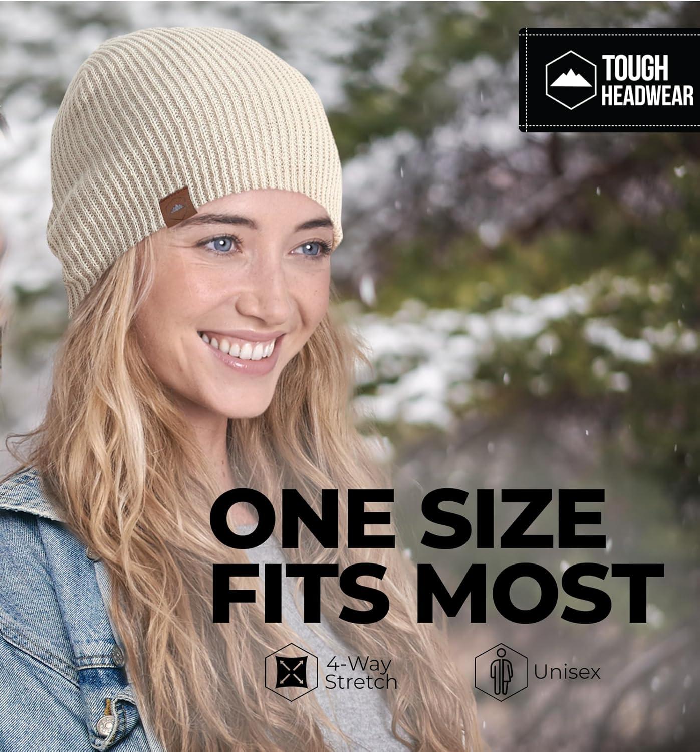 imageBeanie for Men  Warm Winter Hats for Men Knit Hat for Cold Weather Soft Ribbed Beanie Cap ampamp Lightweight Toboggan HatsBeige