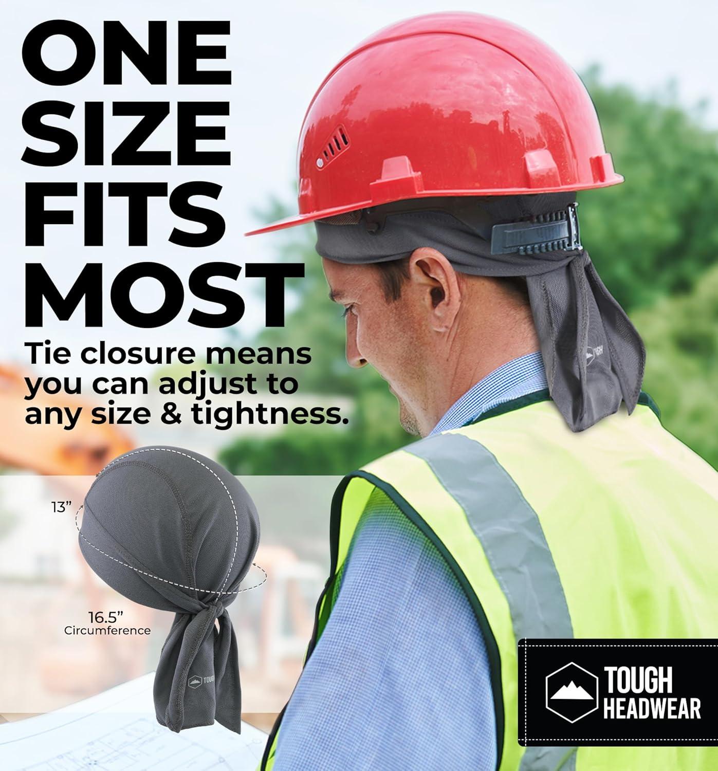 imageCooling Helmet Liners  Do Rag Skull Caps for Men  Cooling Head Wraps Hard Hat Liner  Motorcycle Pirate Bandana1 Black  1 Gray  1 Blue  1 White