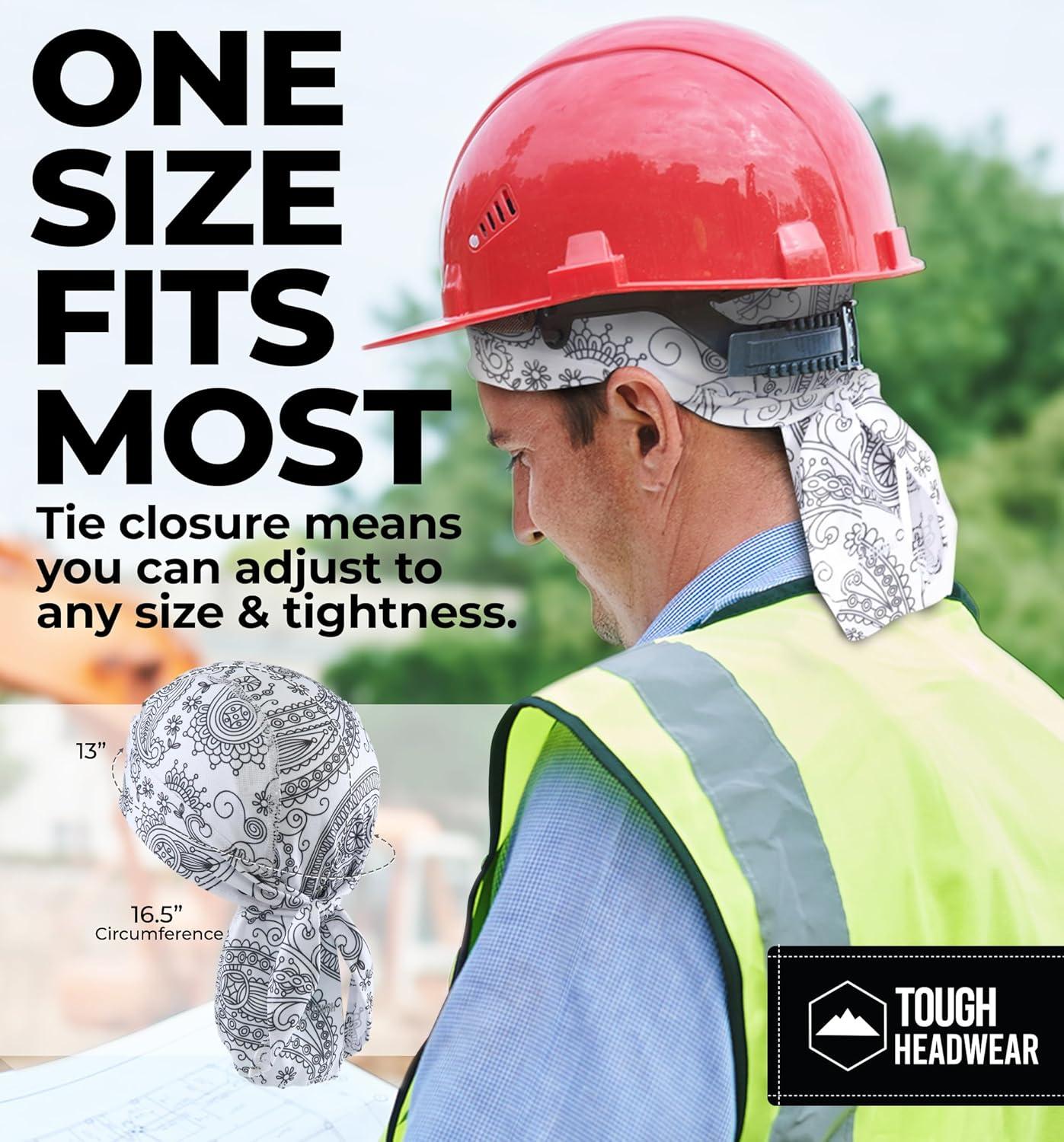 imageCooling Helmet Liners  Do Rag Skull Caps for Men  Cooling Head Wraps Hard Hat Liner  Motorcycle Pirate Bandana1 Black  1 Red  1 Navy  1 White