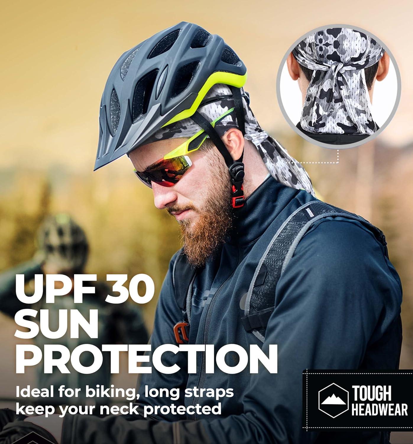 imageCooling Helmet Liners  Do Rag Skull Caps for Men  Cooling Head Wraps Hard Hat Liner  Motorcycle Pirate BandanaArctic Camo