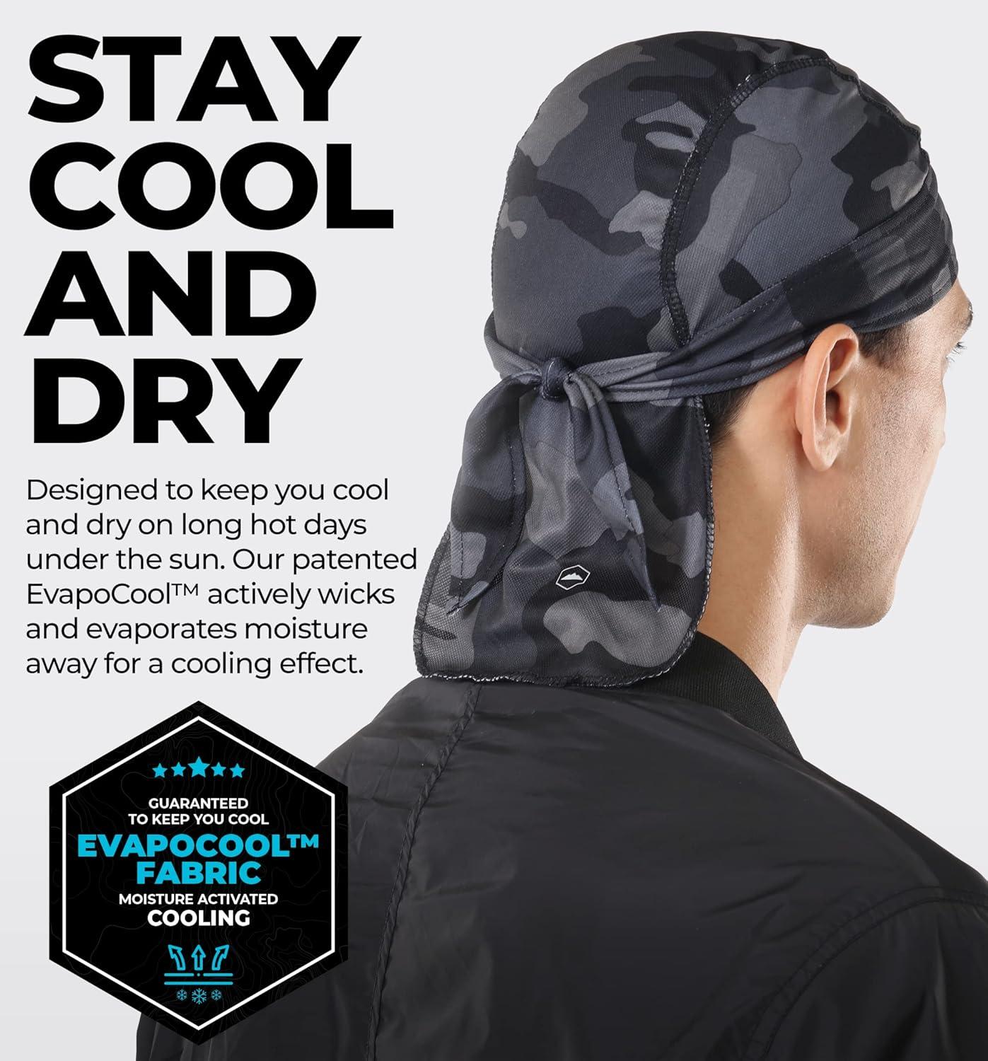 imageCooling Helmet Liners  Do Rag Skull Caps for Men  Cooling Head Wraps Hard Hat Liner  Motorcycle Pirate BandanaAssorted Camo