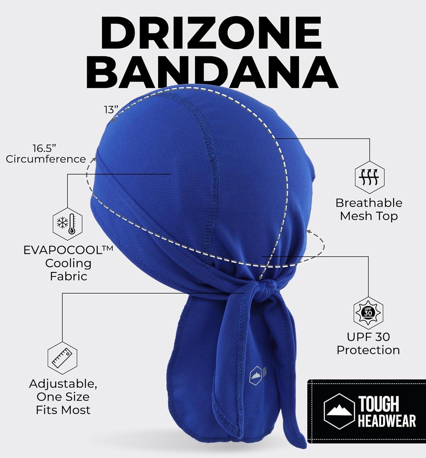 imageCooling Helmet Liners  Do Rag Skull Caps for Men  Cooling Head Wraps Hard Hat Liner  Motorcycle Pirate BandanaBlue