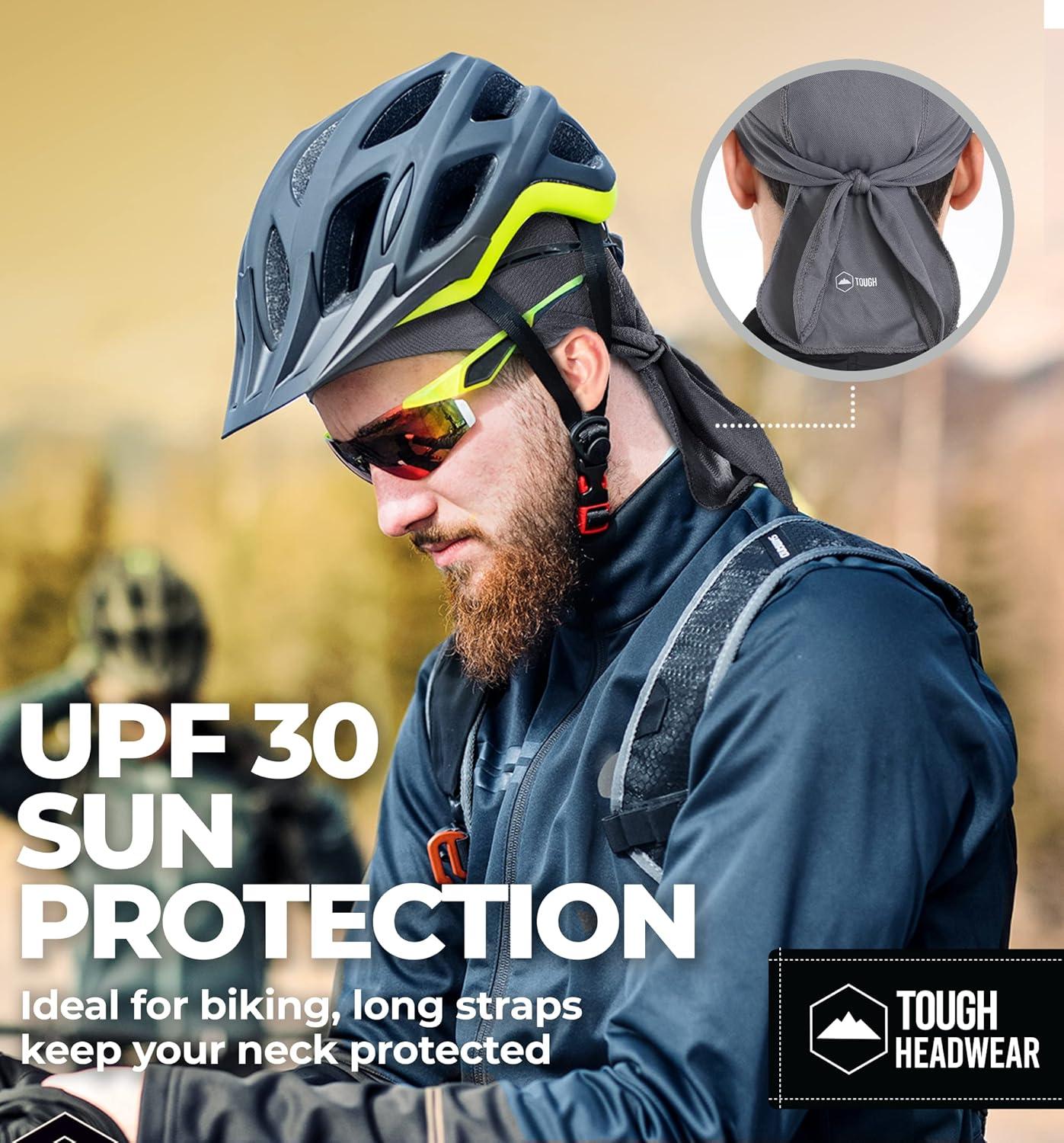 imageCooling Helmet Liners  Do Rag Skull Caps for Men  Cooling Head Wraps Hard Hat Liner  Motorcycle Pirate BandanaDark Gray