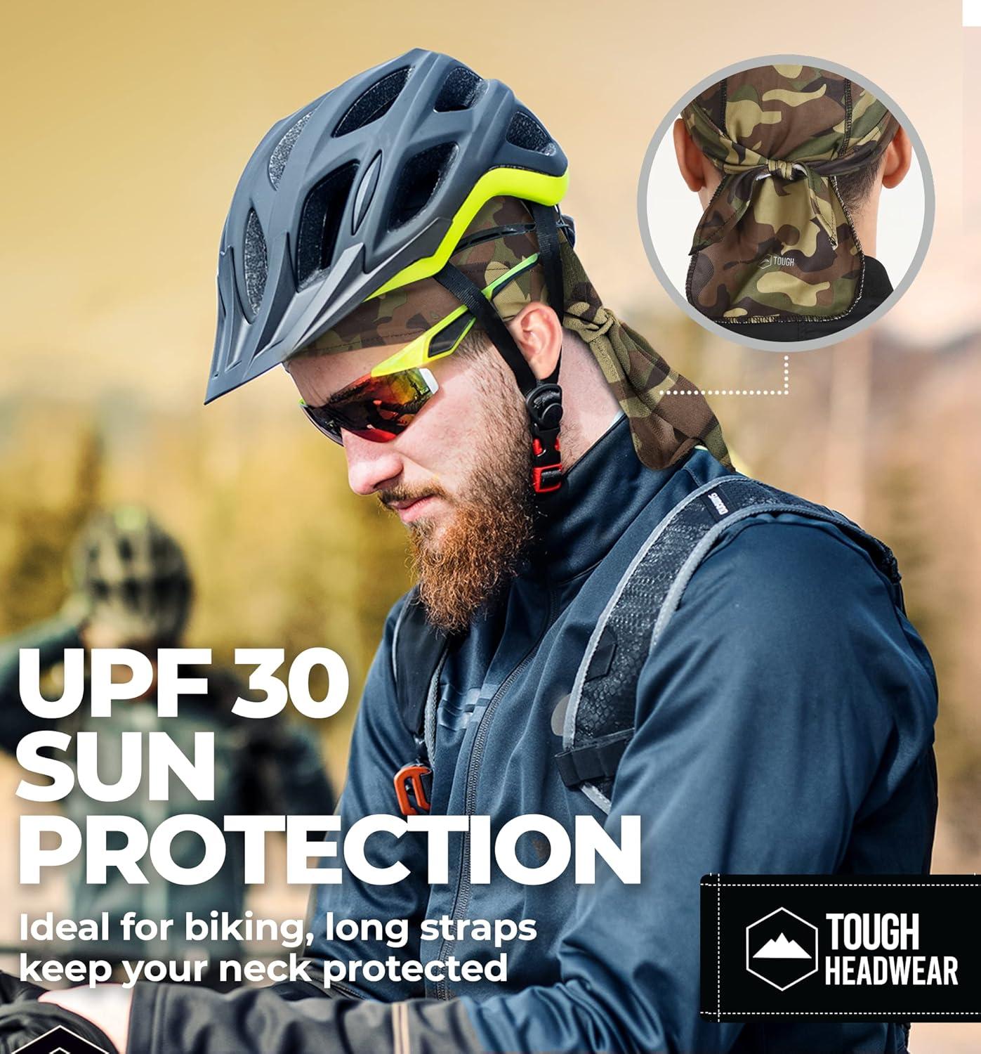 imageCooling Helmet Liners  Do Rag Skull Caps for Men  Cooling Head Wraps Hard Hat Liner  Motorcycle Pirate BandanaMilitary Camo