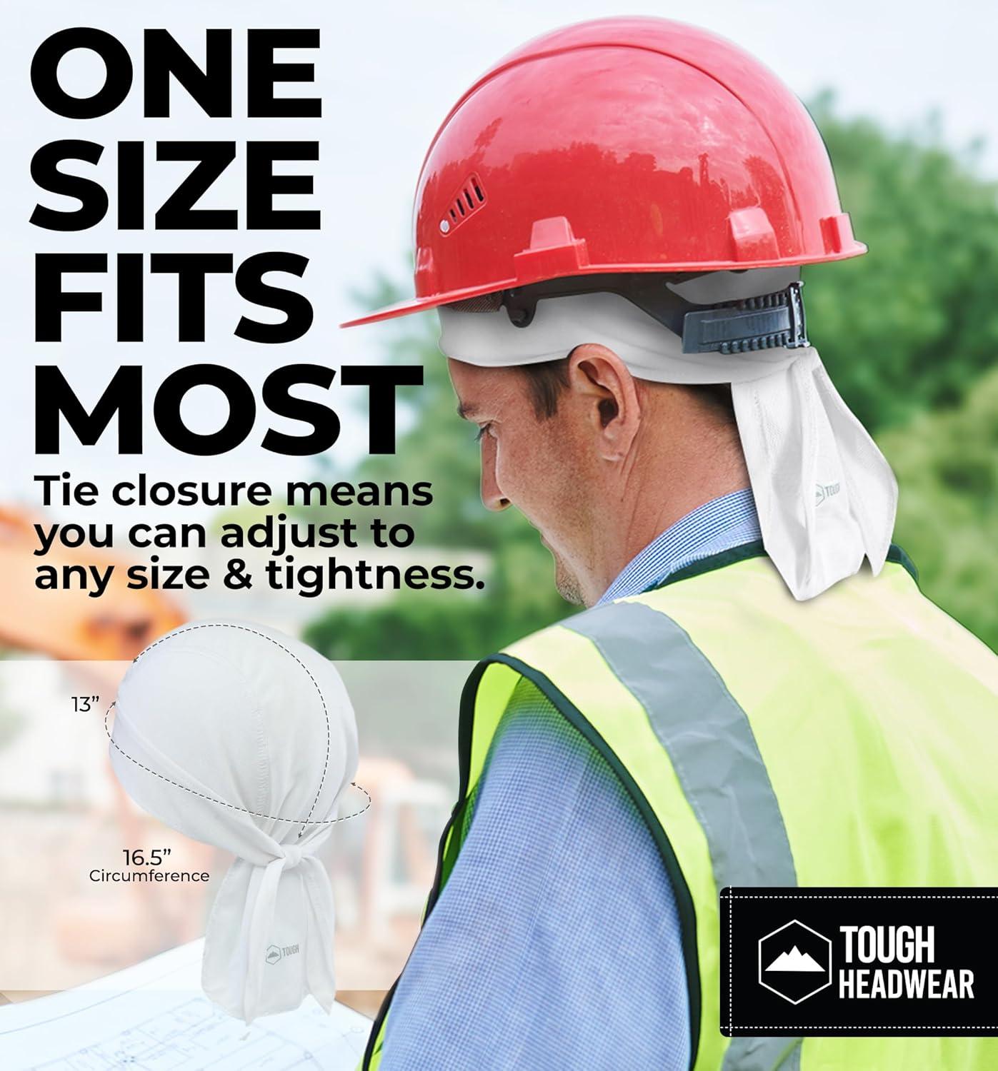 imageCooling Helmet Liners  Do Rag Skull Caps for Men  Cooling Head Wraps Hard Hat Liner  Motorcycle Pirate BandanaWhite