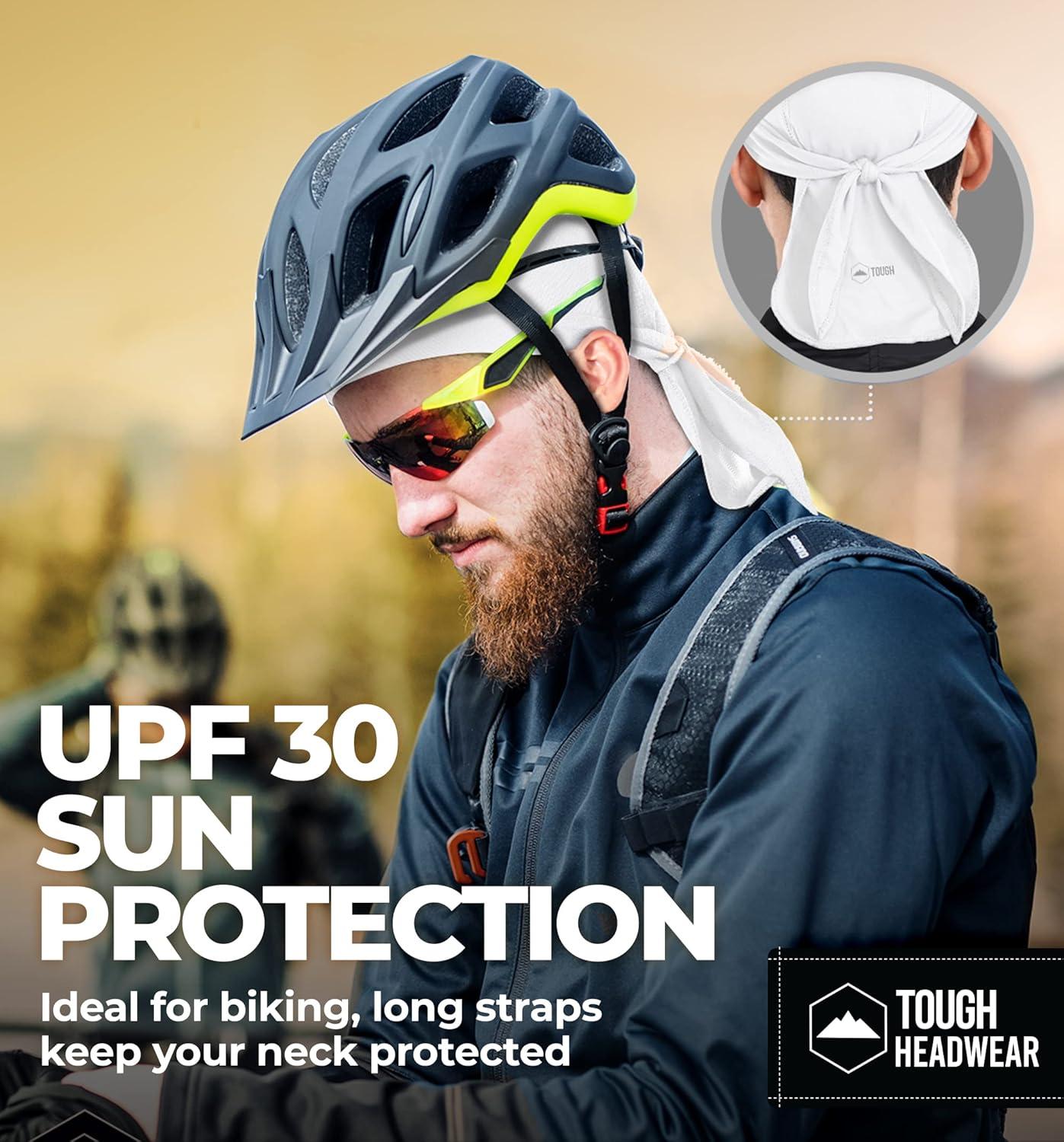 imageCooling Helmet Liners  Do Rag Skull Caps for Men  Cooling Head Wraps Hard Hat Liner  Motorcycle Pirate BandanaWhite