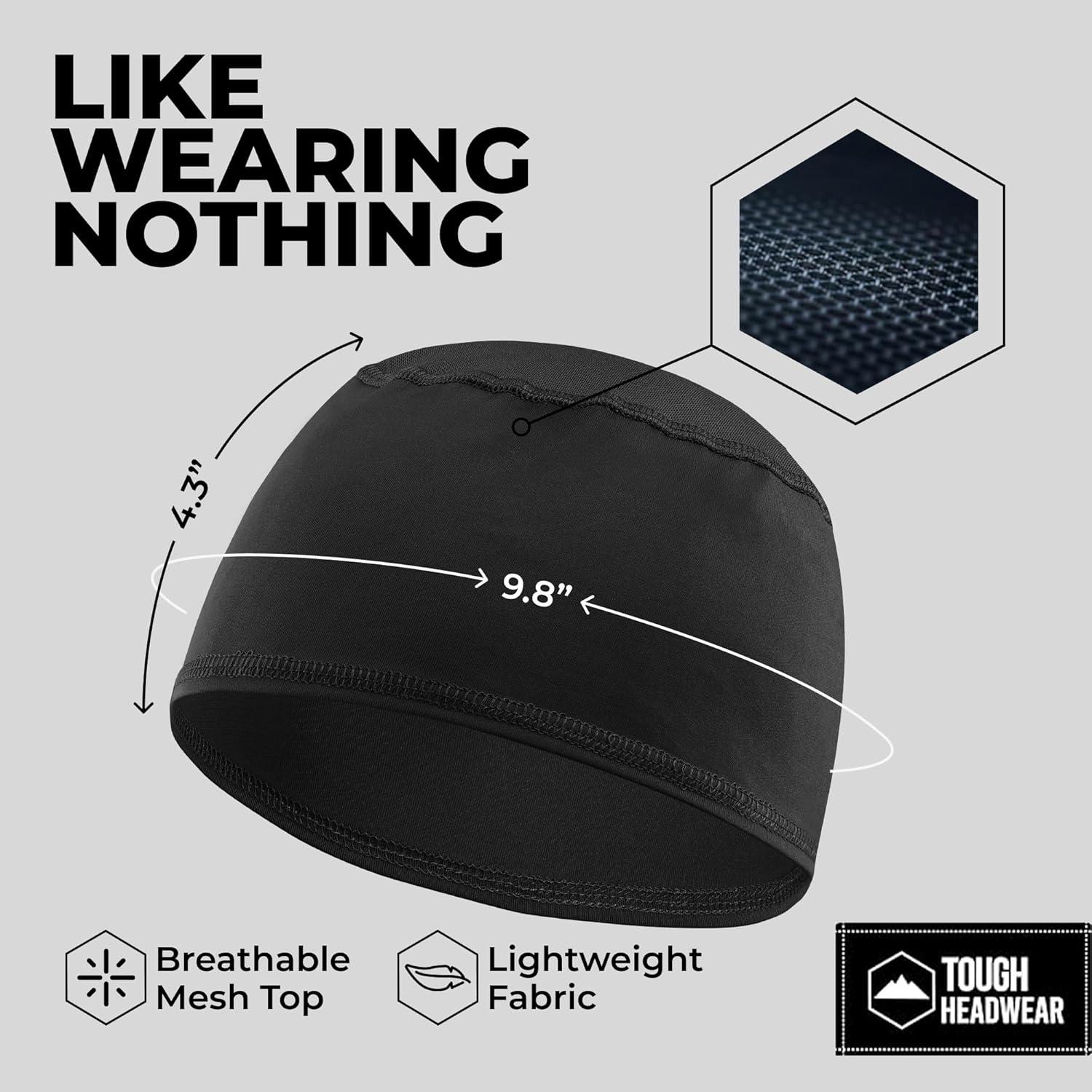 imageCooling Skull Cap for Men  Hard Hat Liner Cycling Cap Head Caps for Men Helmet Liner for Motorcycle2 Black  2 Blue  2 Dark Gray