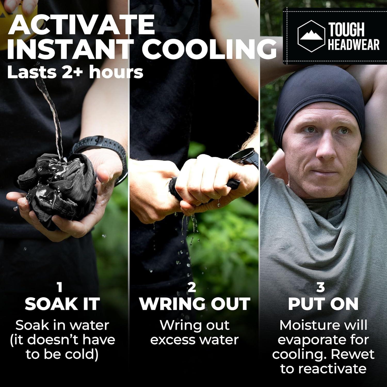 imageCooling Skull Cap for Men  Hard Hat Liner Cycling Cap Head Caps for Men Helmet Liner for MotorcycleBlack 3 Pack