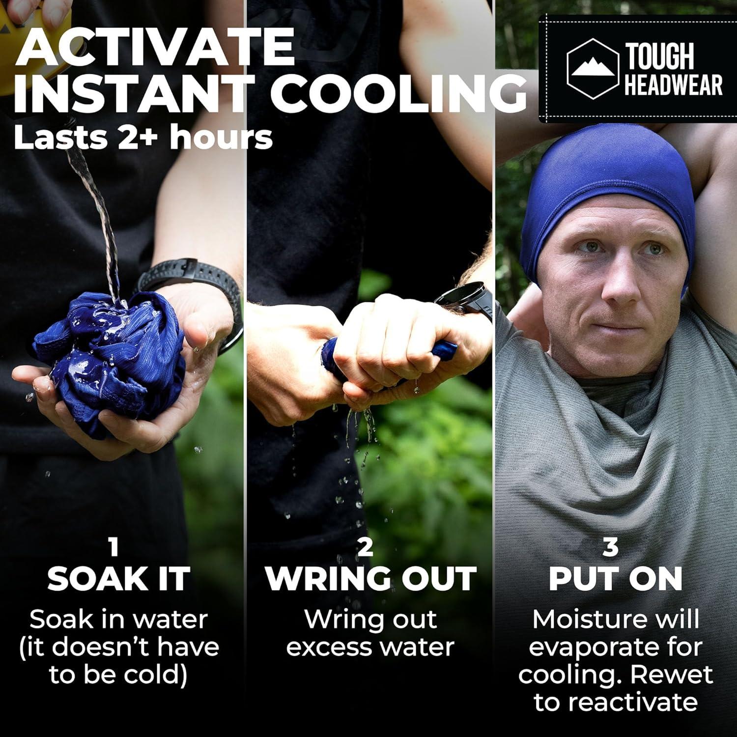 imageCooling Skull Cap for Men  Hard Hat Liner Cycling Cap Head Caps for Men Helmet Liner for MotorcycleBlue