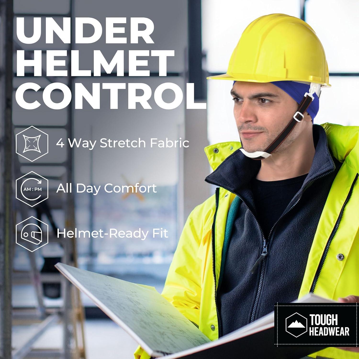 imageCooling Skull Cap for Men  Hard Hat Liner Cycling Cap Head Caps for Men Helmet Liner for MotorcycleBlue