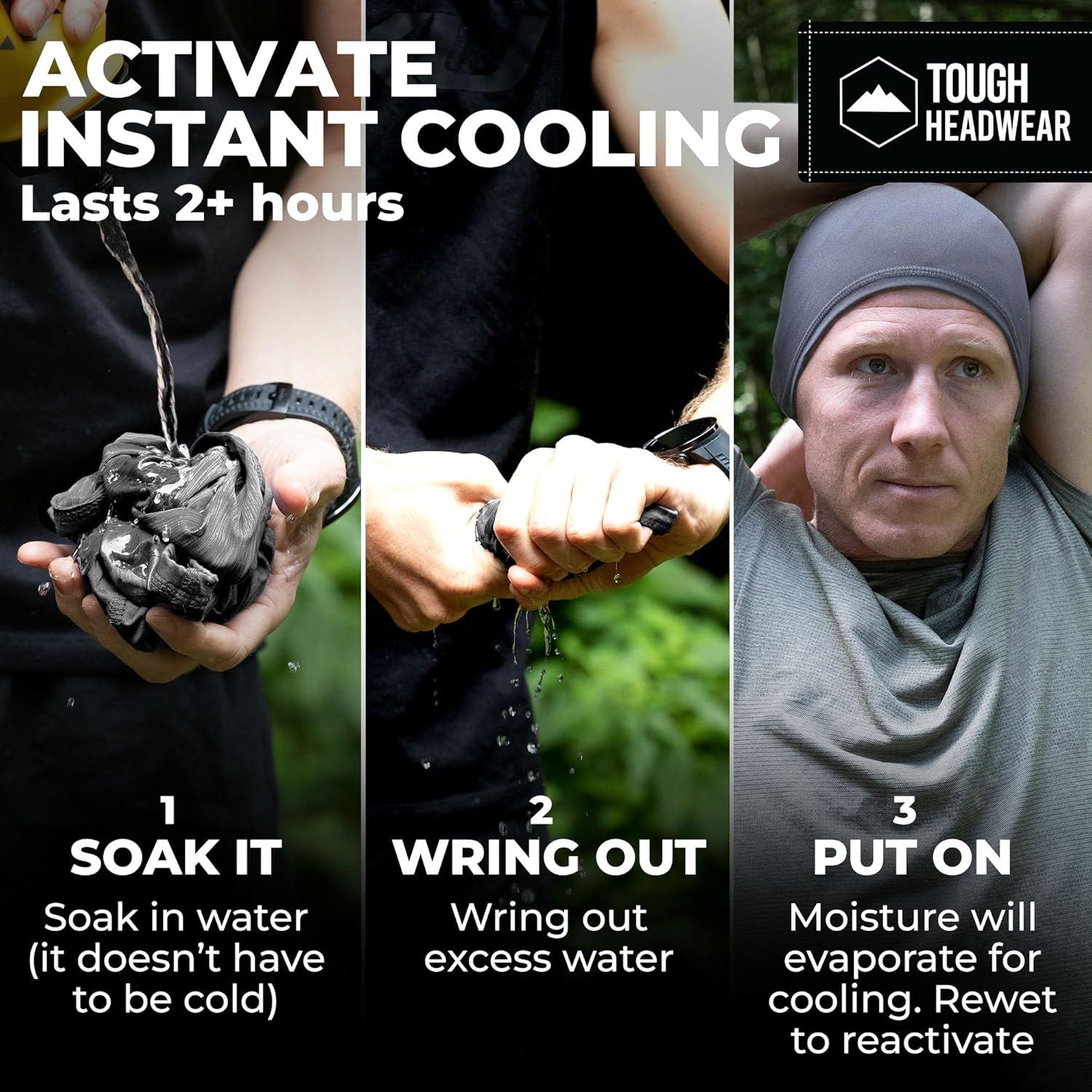 imageCooling Skull Cap for Men  Hard Hat Liner Cycling Cap Head Caps for Men Helmet Liner for MotorcycleDark Gray