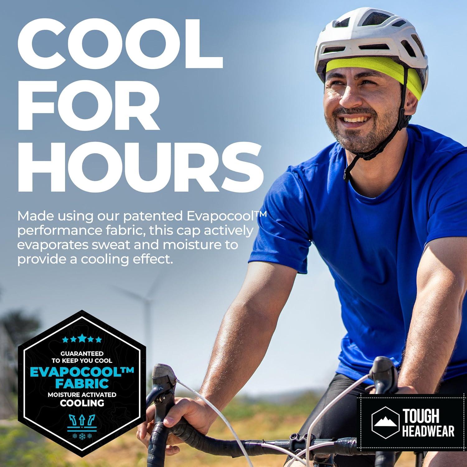 imageCooling Skull Cap for Men  Hard Hat Liner Cycling Cap Head Caps for Men Helmet Liner for MotorcycleHi Viz Yellow