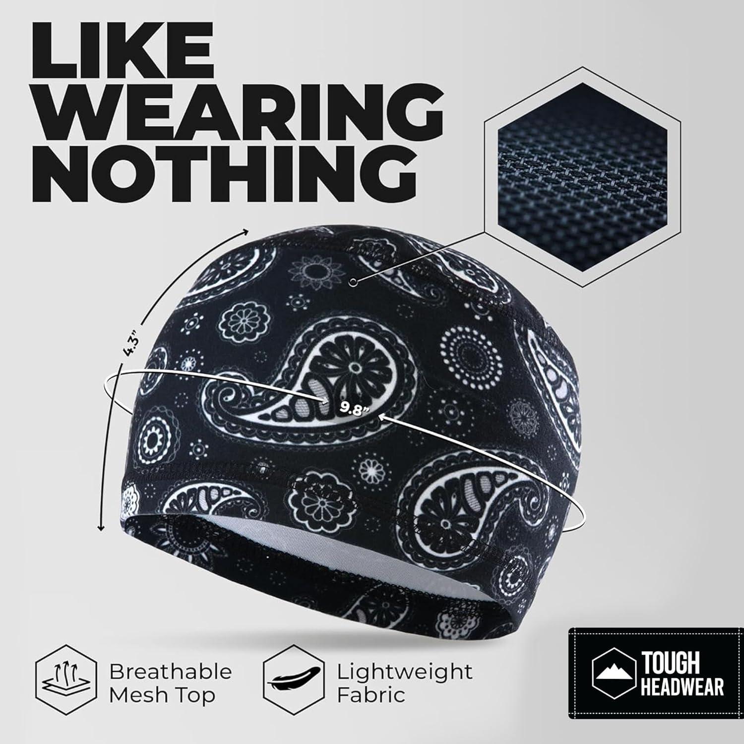 imageCooling Skull Cap for Men  Hard Hat Liner Cycling Cap Head Caps for Men Helmet Liner for MotorcyclePaisley