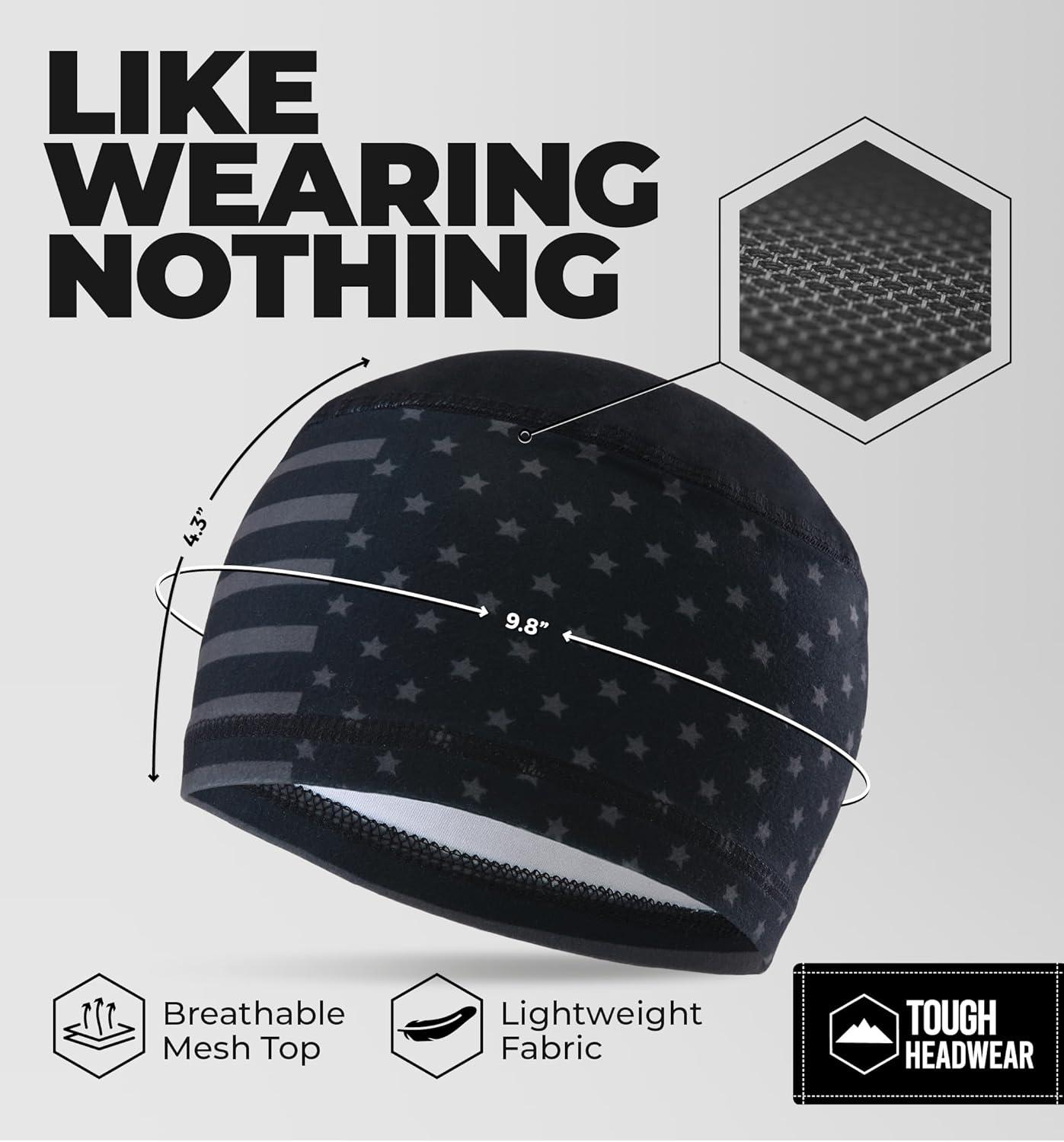 imageCooling Skull Cap for Men  Hard Hat Liner Cycling Cap Head Caps for Men Helmet Liner for MotorcycleUs Flag Gray