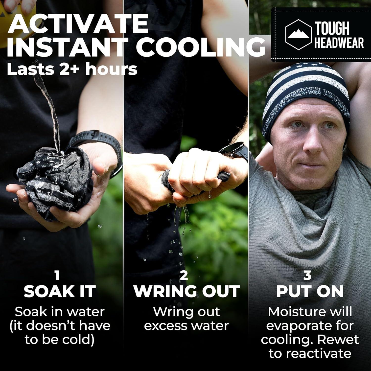 imageCooling Skull Cap for Men  Hard Hat Liner Cycling Cap Head Caps for Men Helmet Liner for MotorcycleUsa Black White