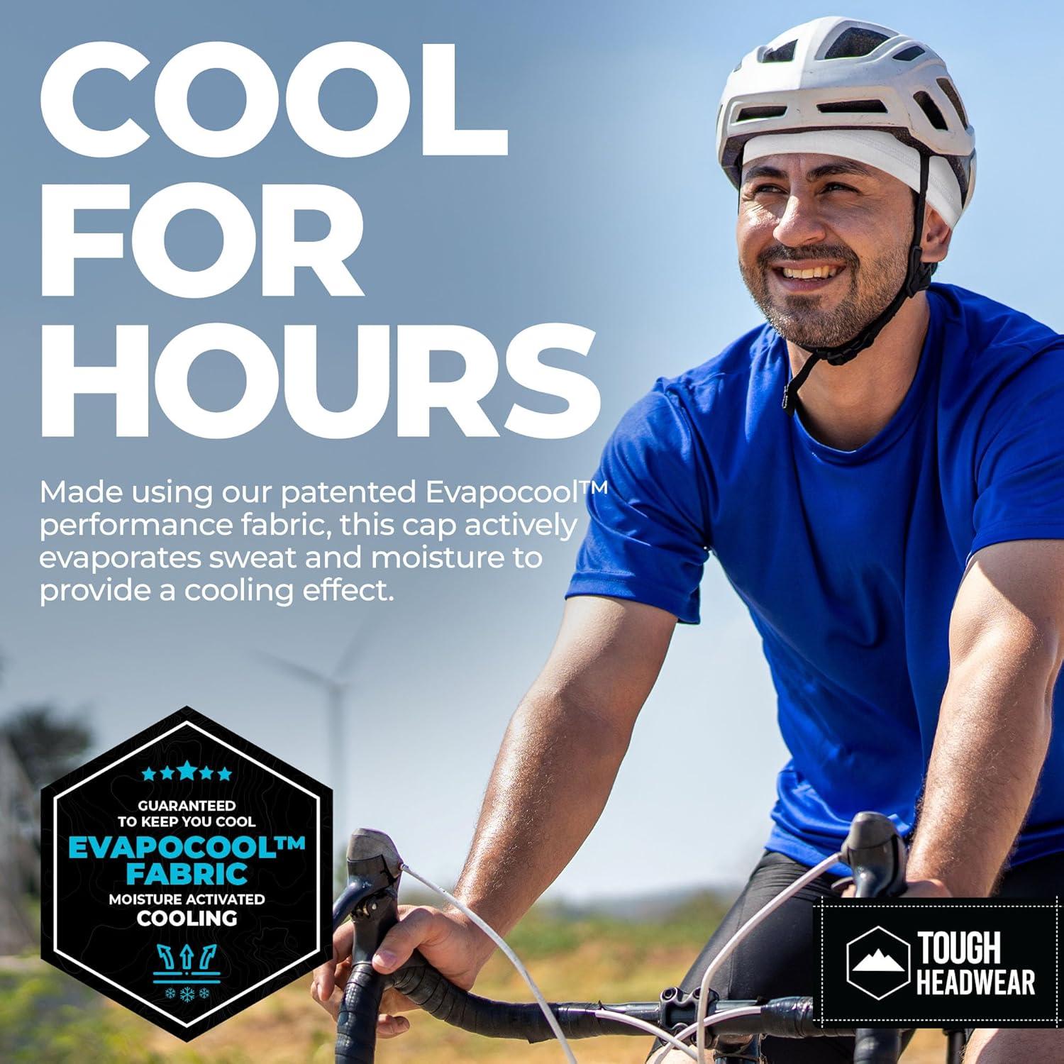 imageCooling Skull Cap for Men  Hard Hat Liner Cycling Cap Head Caps for Men Helmet Liner for MotorcycleWhite