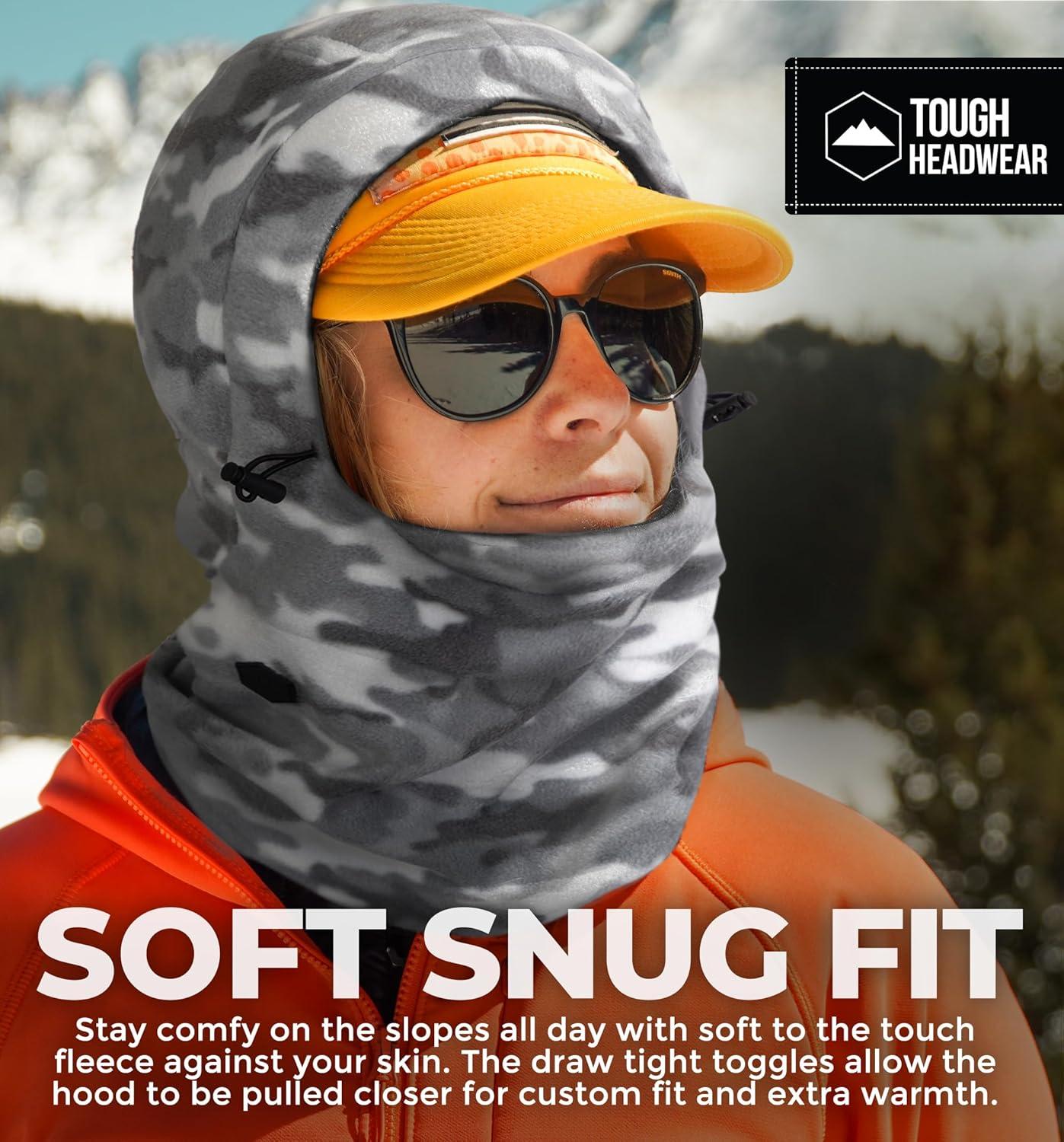 imageFleece Balaclava Ski Mask  Winter Face Mask for Men ampamp Women  Face Cover for Extreme Cold Weather Gear Skiing SnowboardingGrey