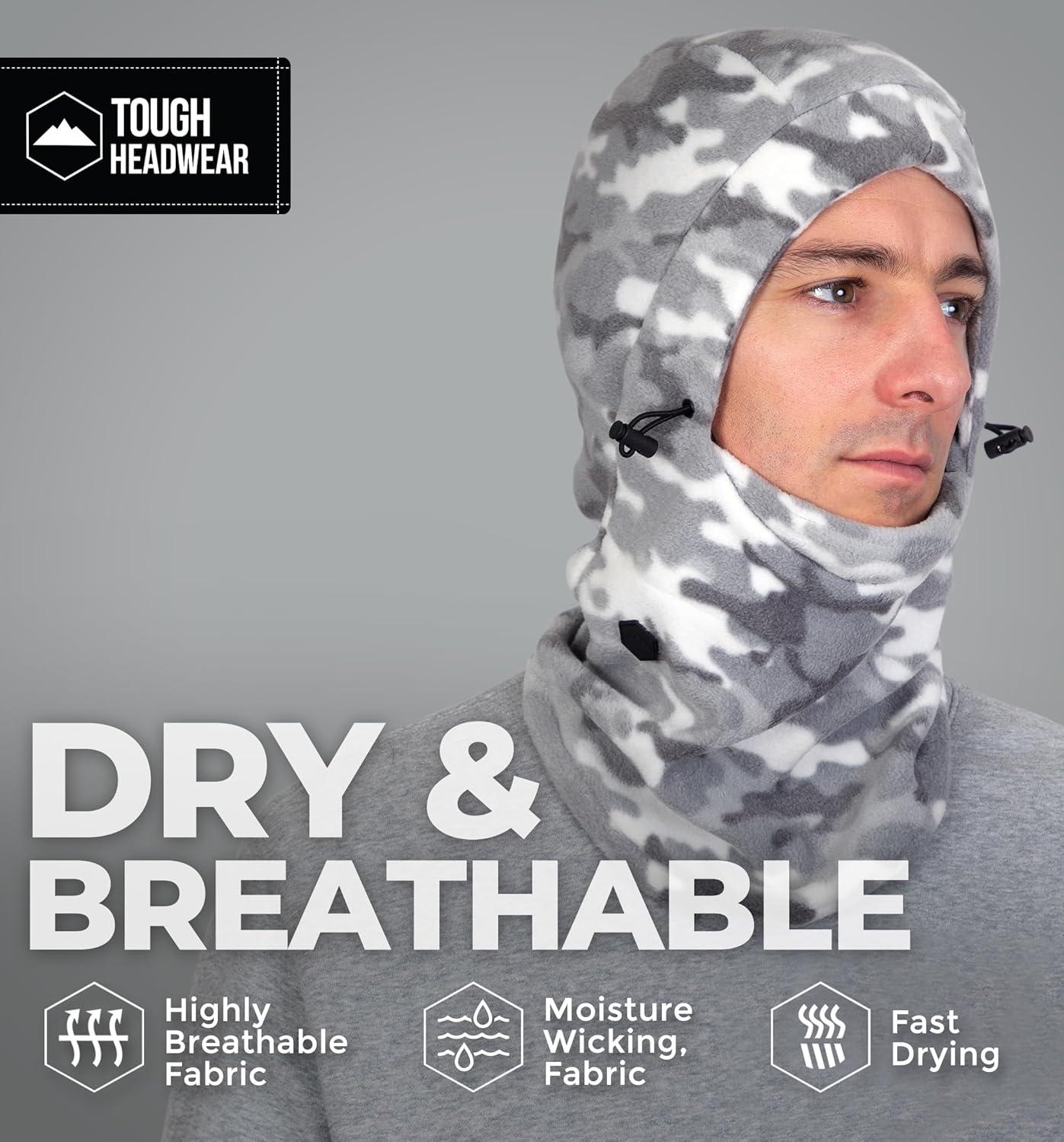 imageFleece Balaclava Ski Mask  Winter Face Mask for Men ampamp Women  Face Cover for Extreme Cold Weather Gear Skiing SnowboardingGrey