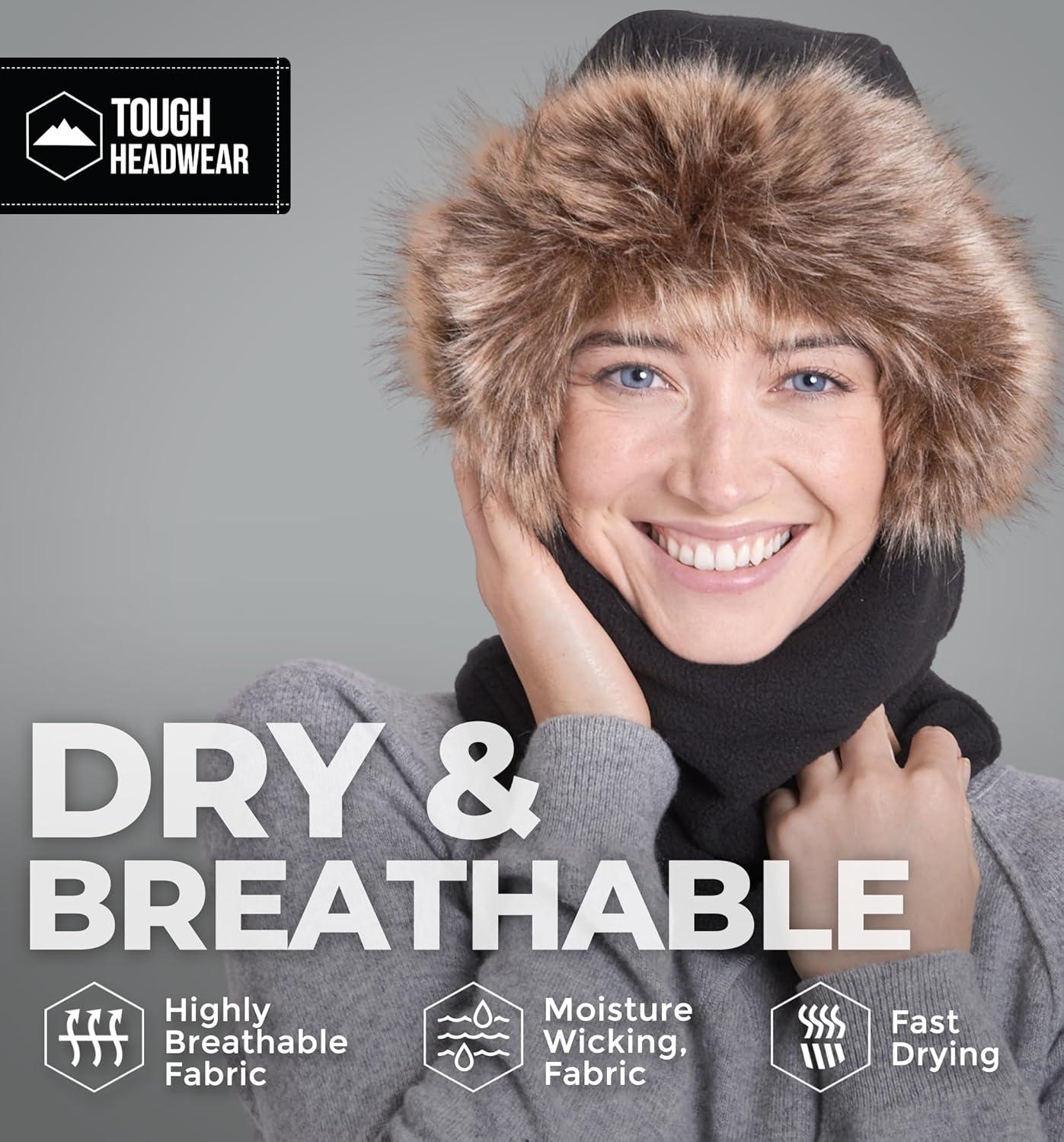 imageFleece Balaclava Ski Mask  Winter Face Mask for Men ampamp Women  Face Cover for Extreme Cold Weather Gear Skiing SnowboardingHeavyweight Fleece Fur