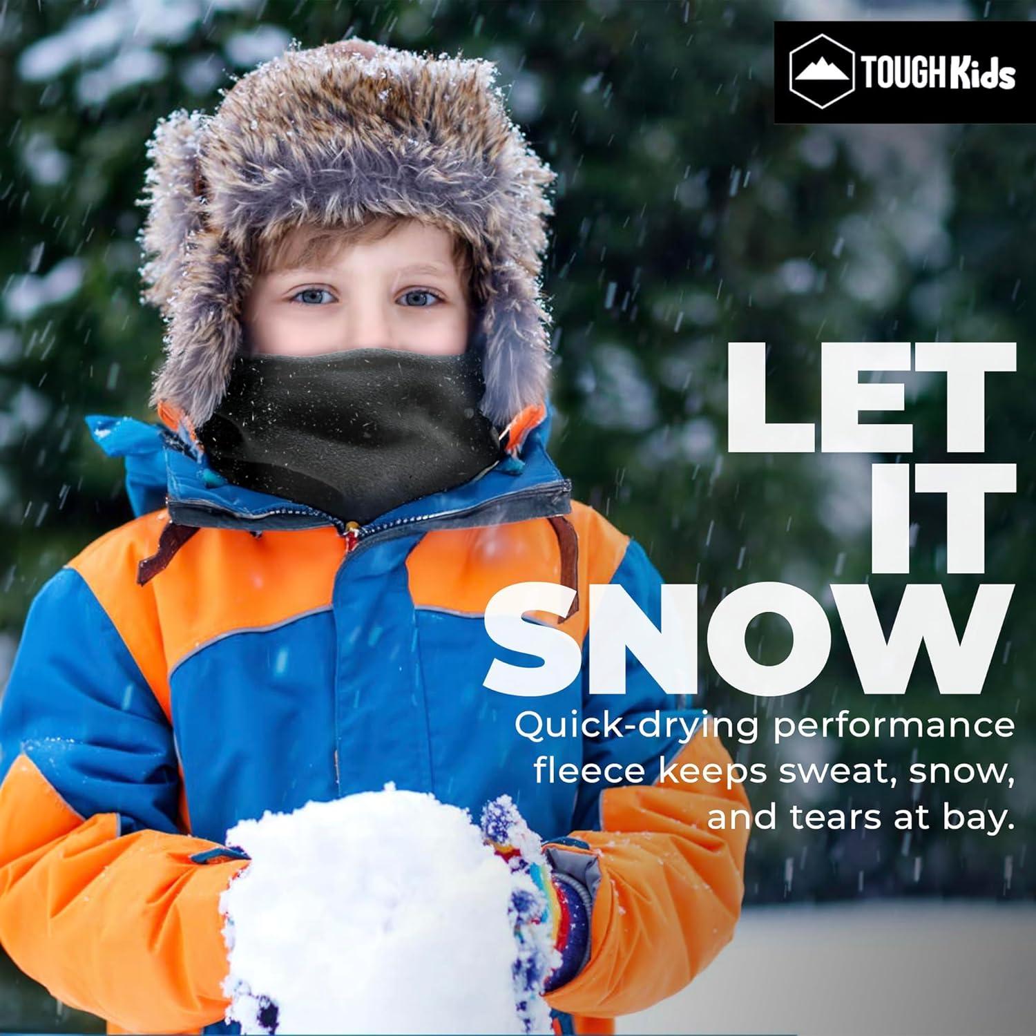 imageFleece Kids ampamp Toddler Neck Warmer ampamp Scarf  Winter Ski Neck GaiterGray