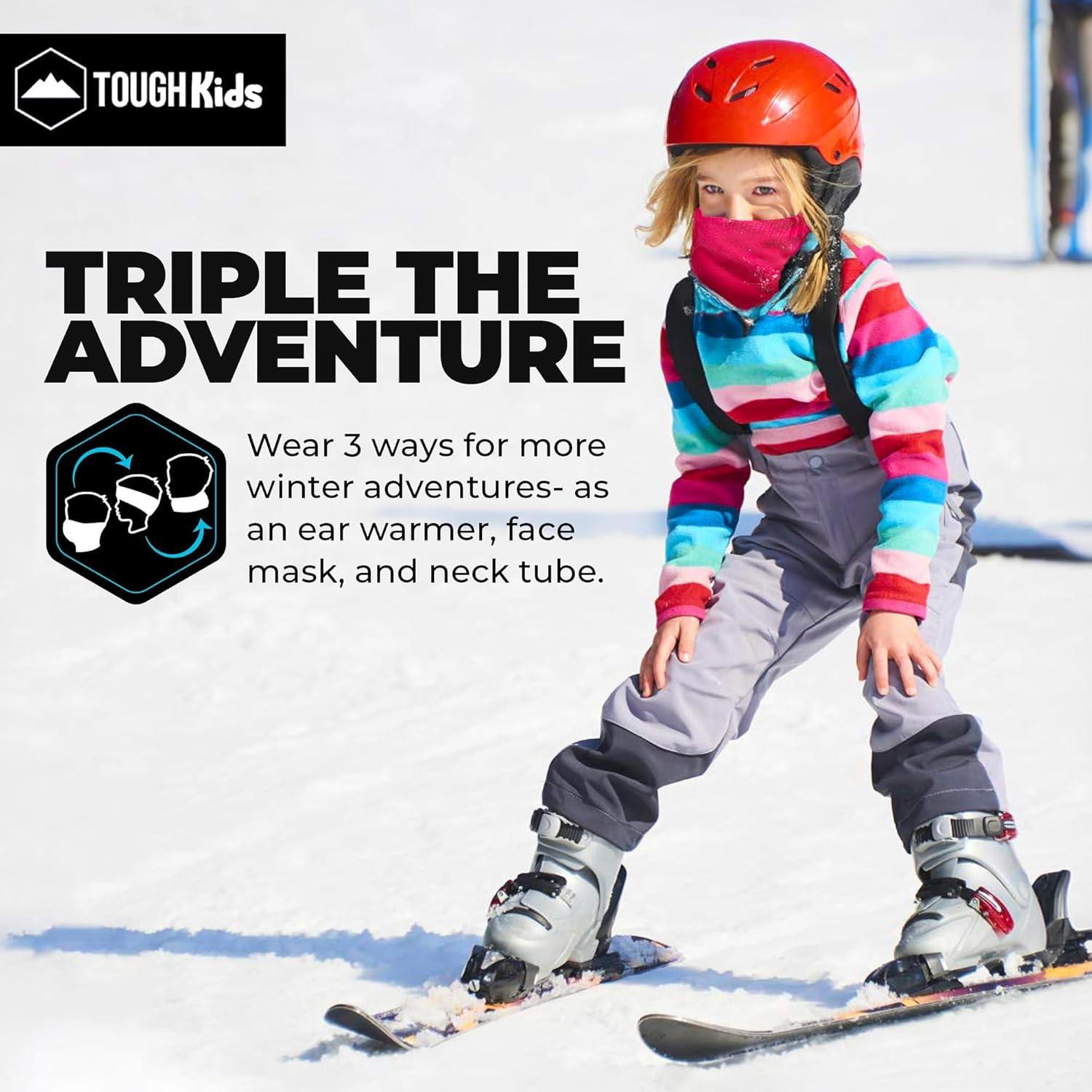 imageFleece Kids ampamp Toddler Neck Warmer ampamp Scarf  Winter Ski Neck GaiterPink