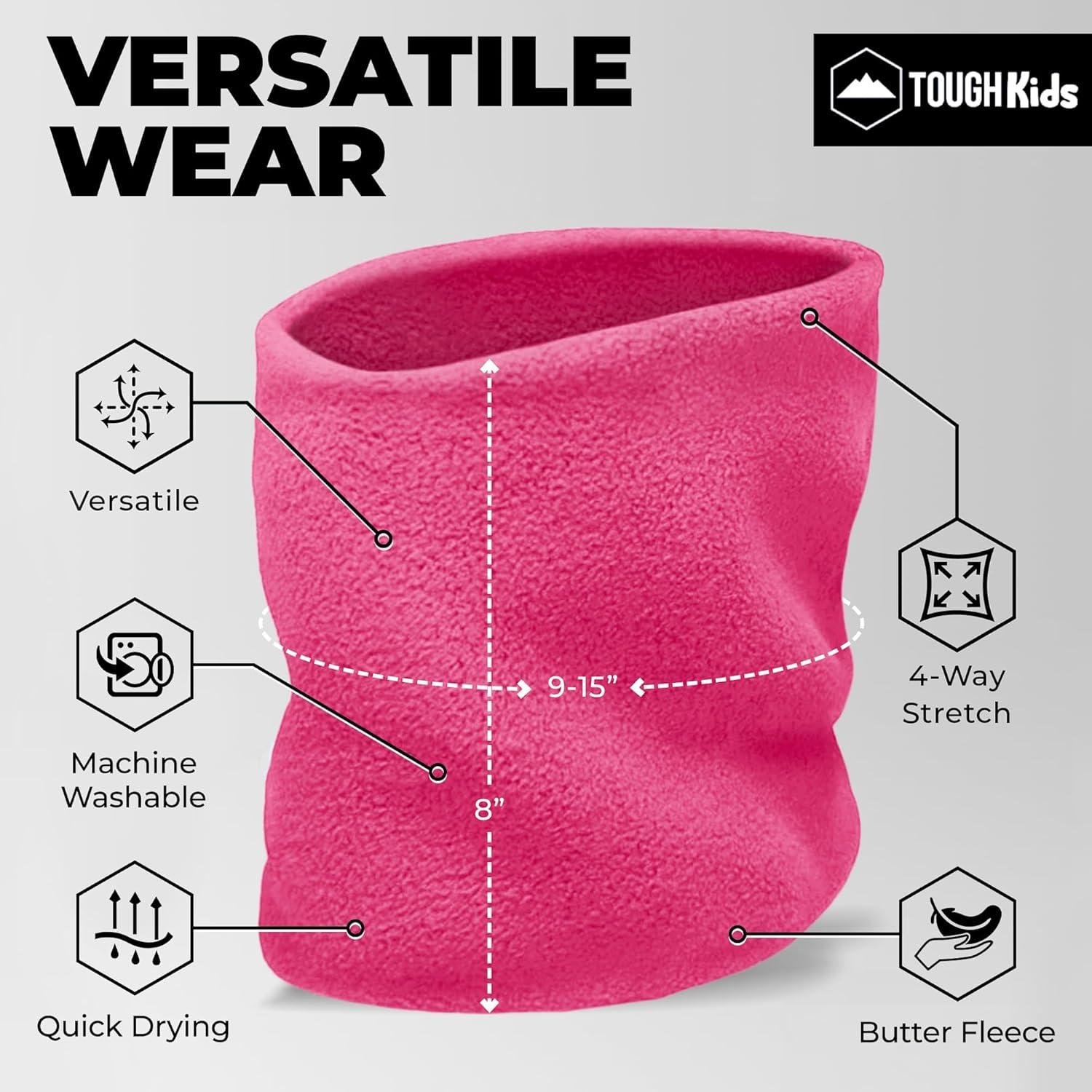 imageFleece Kids ampamp Toddler Neck Warmer ampamp Scarf  Winter Ski Neck GaiterPink