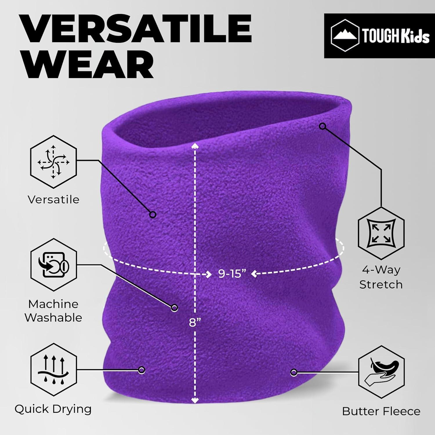 imageFleece Kids ampamp Toddler Neck Warmer ampamp Scarf  Winter Ski Neck GaiterPurple