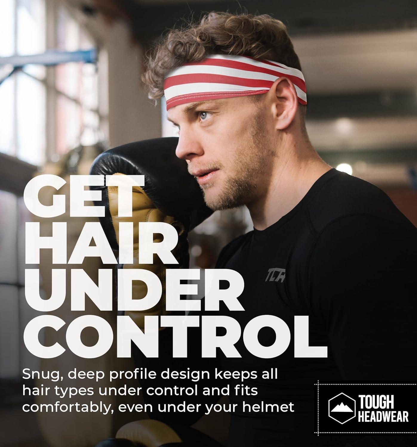 imageMens Athletic Headbands  Sweat Bands for Working Out Cycling Football and Sports Performance