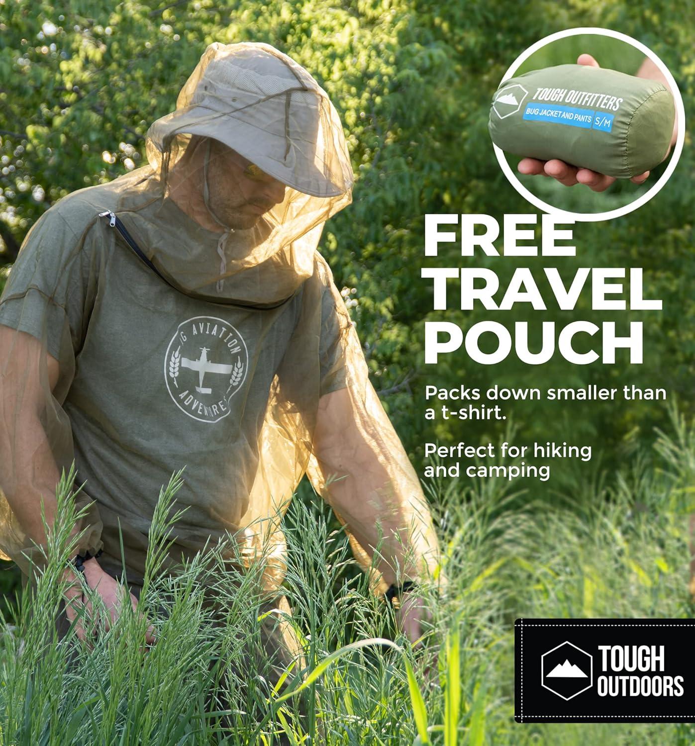 imageMosquito Jacket  Bug Jacket with Hood for Men and Women  Mosquito Net for Gardening ampamp Outdoor Protection from Bugs Flies Gnats NoSeeUms ampamp MidgesArmy Green