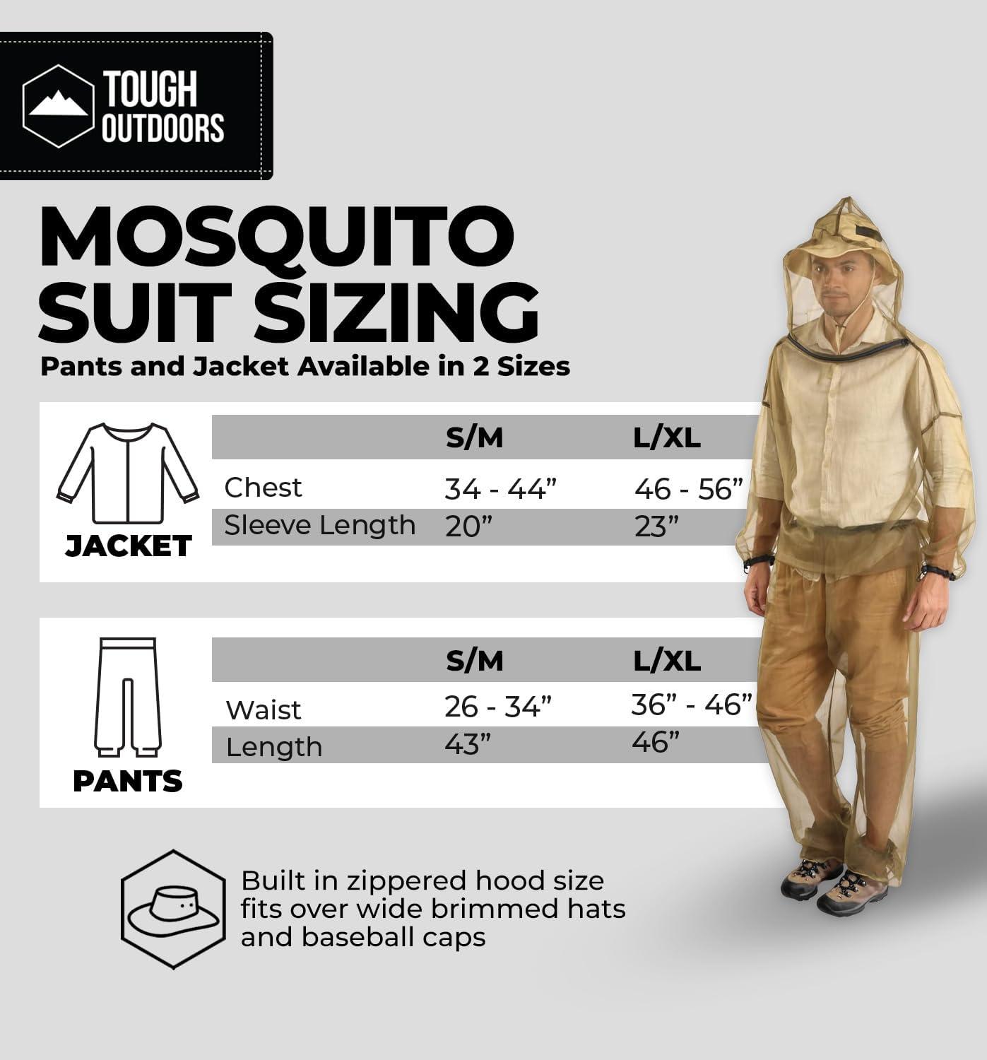 imageMosquito Jacket  Bug Jacket with Hood for Men and Women  Mosquito Net for Gardening ampamp Outdoor Protection from Bugs Flies Gnats NoSeeUms ampamp MidgesJacket  Pants Set  Large  Xlarge
