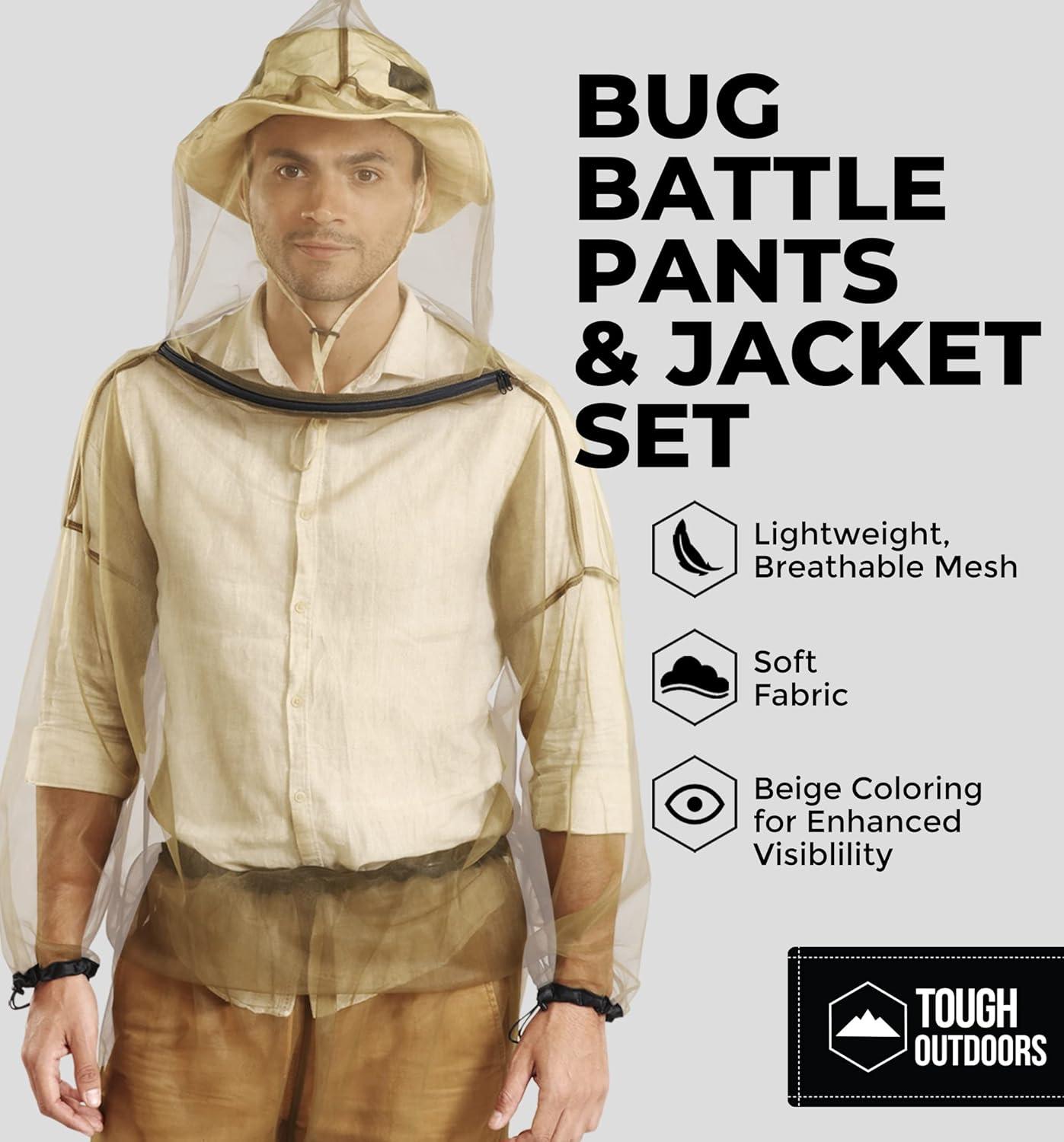 imageMosquito Jacket  Bug Jacket with Hood for Men and Women  Mosquito Net for Gardening ampamp Outdoor Protection from Bugs Flies Gnats NoSeeUms ampamp MidgesArmy Green