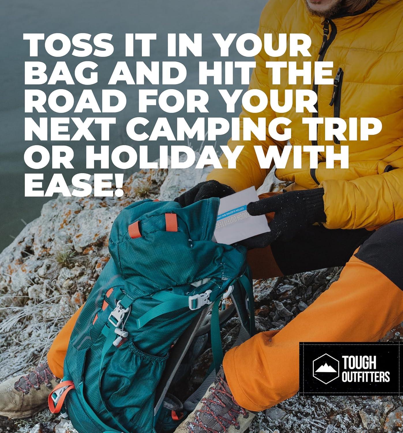 imageSleeping Bag Liner  Adult Sleep Sack ampamp Travel Sheets for Hotel  Travel Sleep Sack Camping Sleeping Bag Liners for Cold Weather100 Cotton with Zipper