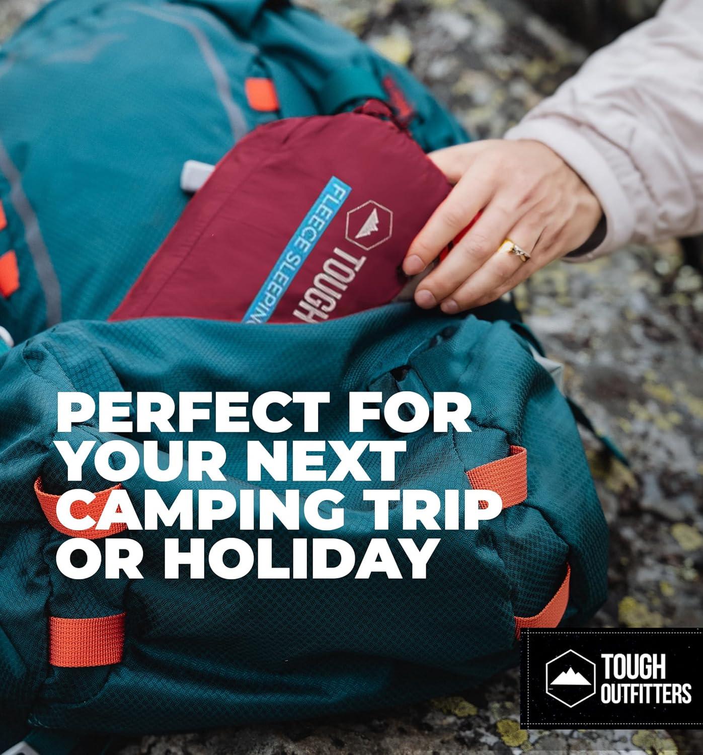 imageSleeping Bag Liner  Adult Sleep Sack ampamp Travel Sheets for Hotel  Travel Sleep Sack Camping Sleeping Bag Liners for Cold WeatherRed