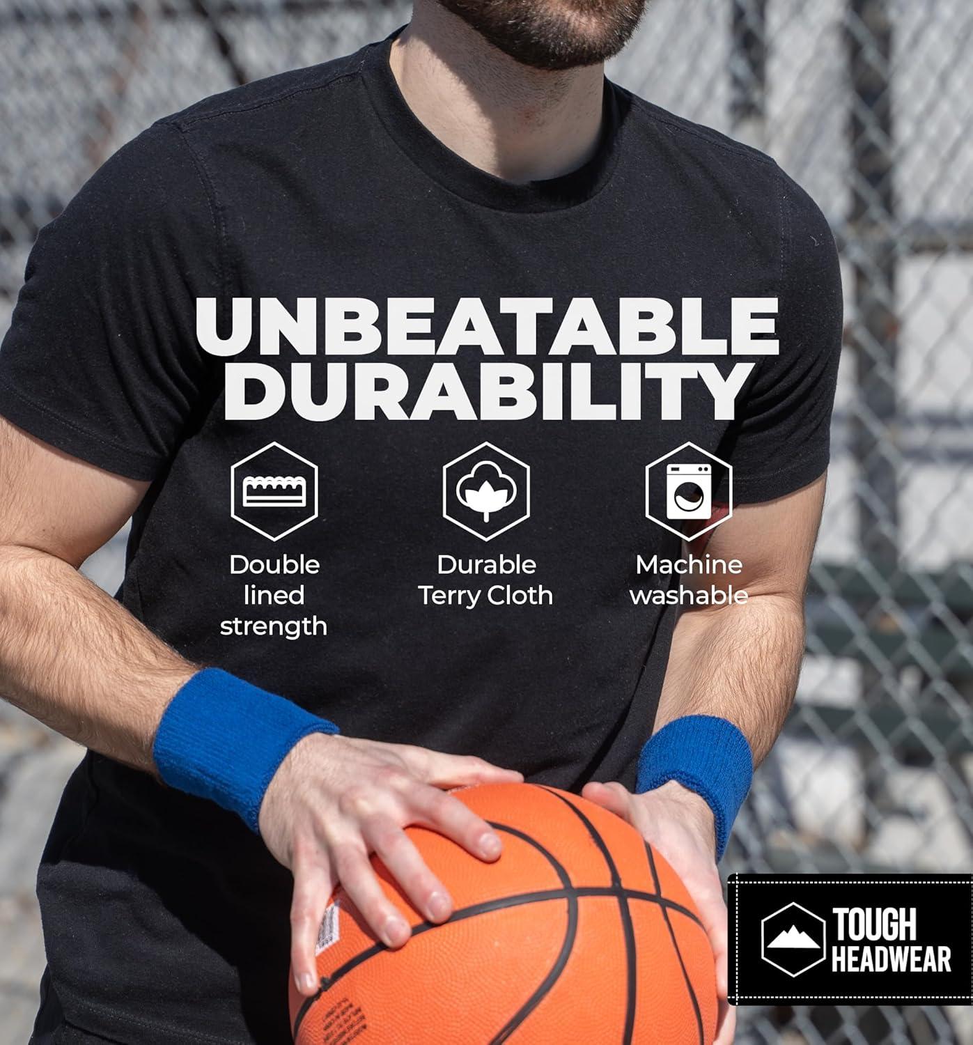 imageSports Sweatbands  Arm Bands for Wrists Sweat Absorption for Men ampamp WomenWristband  Navy