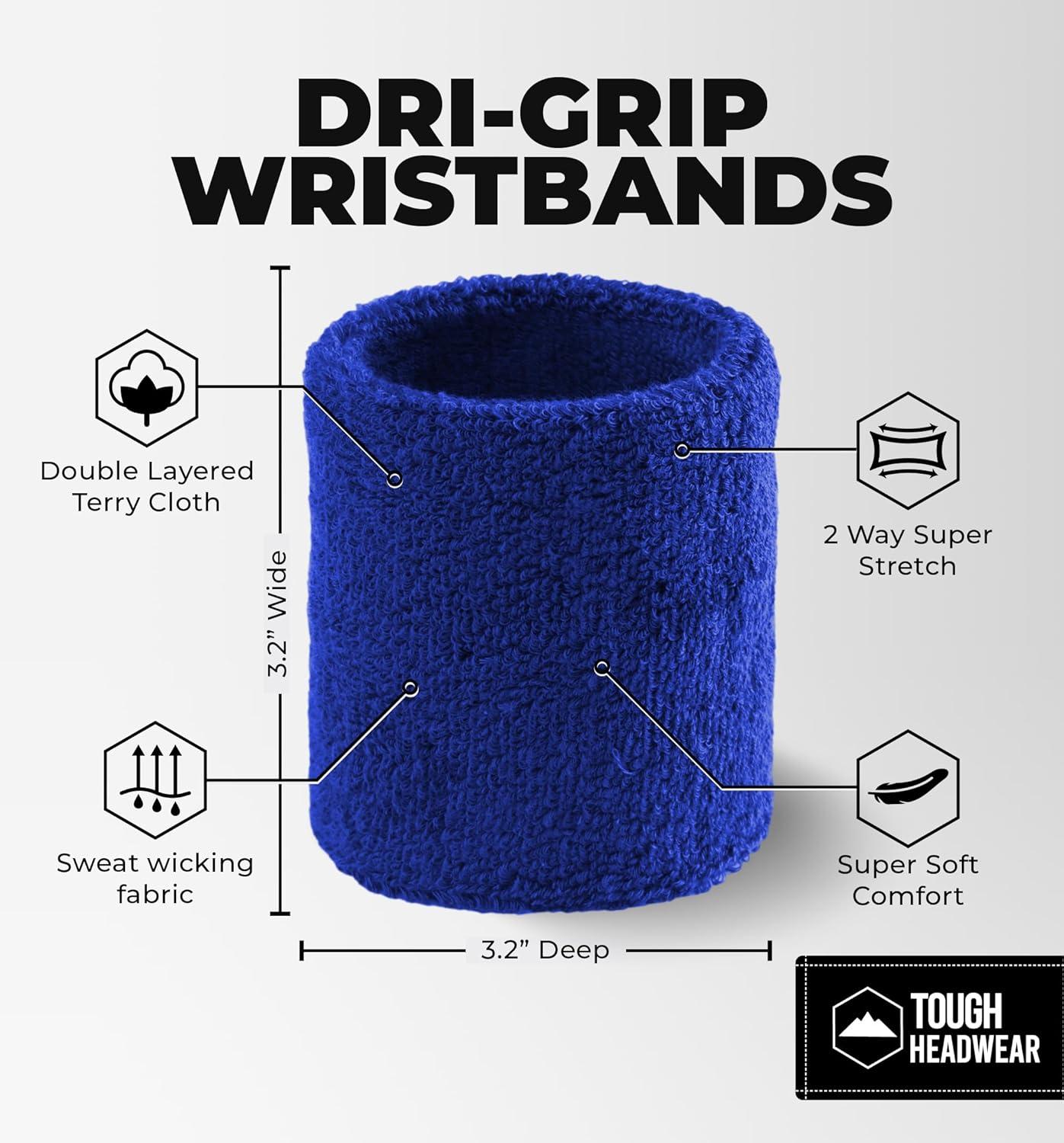 imageSports Sweatbands  Arm Bands for Wrists Sweat Absorption for Men ampamp WomenWristband  Navy