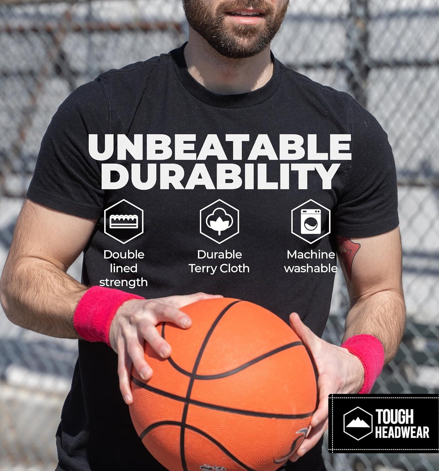 imageSports Sweatbands  Arm Bands for Wrists Sweat Absorption for Men ampamp WomenWristband  Pink