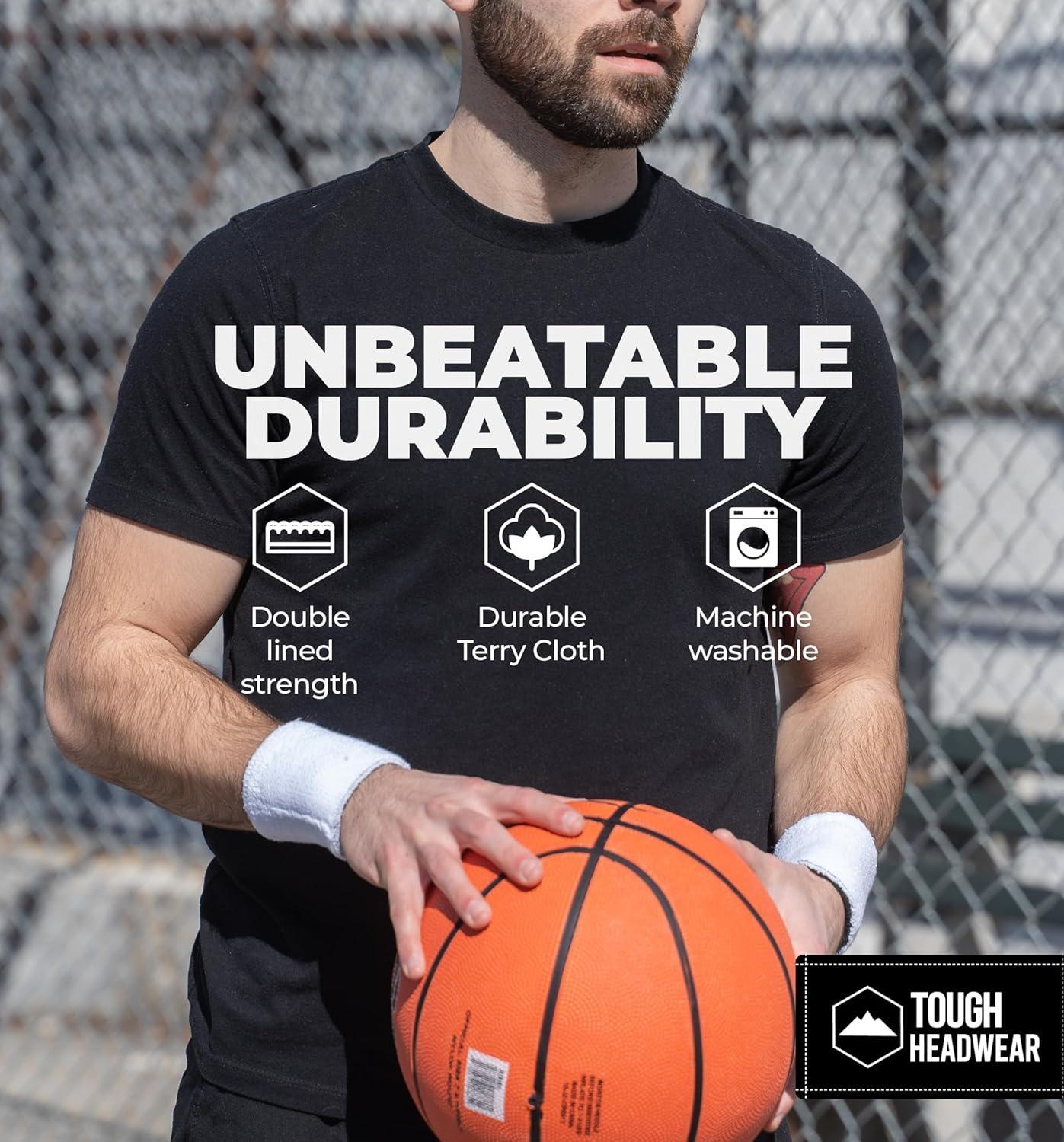 imageSports Sweatbands  Arm Bands for Wrists Sweat Absorption for Men ampamp Womenwhite