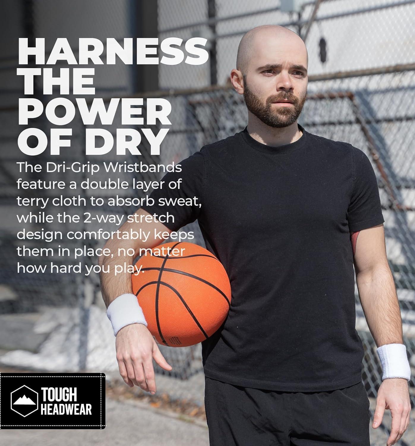 imageSports Sweatbands  Arm Bands for Wrists Sweat Absorption for Men ampamp Womenwhite