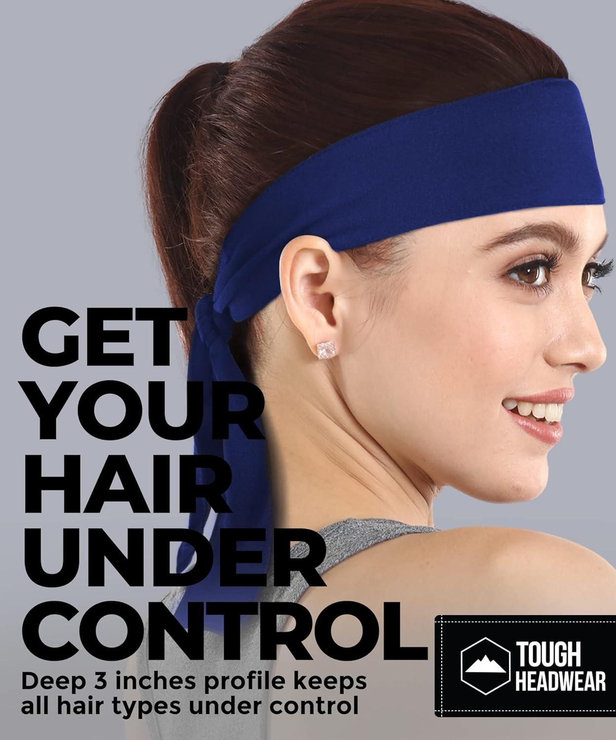 imageTie Headband for Men Tennis Headband for WomenSweat Band for Workout Head Tie for Running Football BasketballAthleticsRoyal Blue