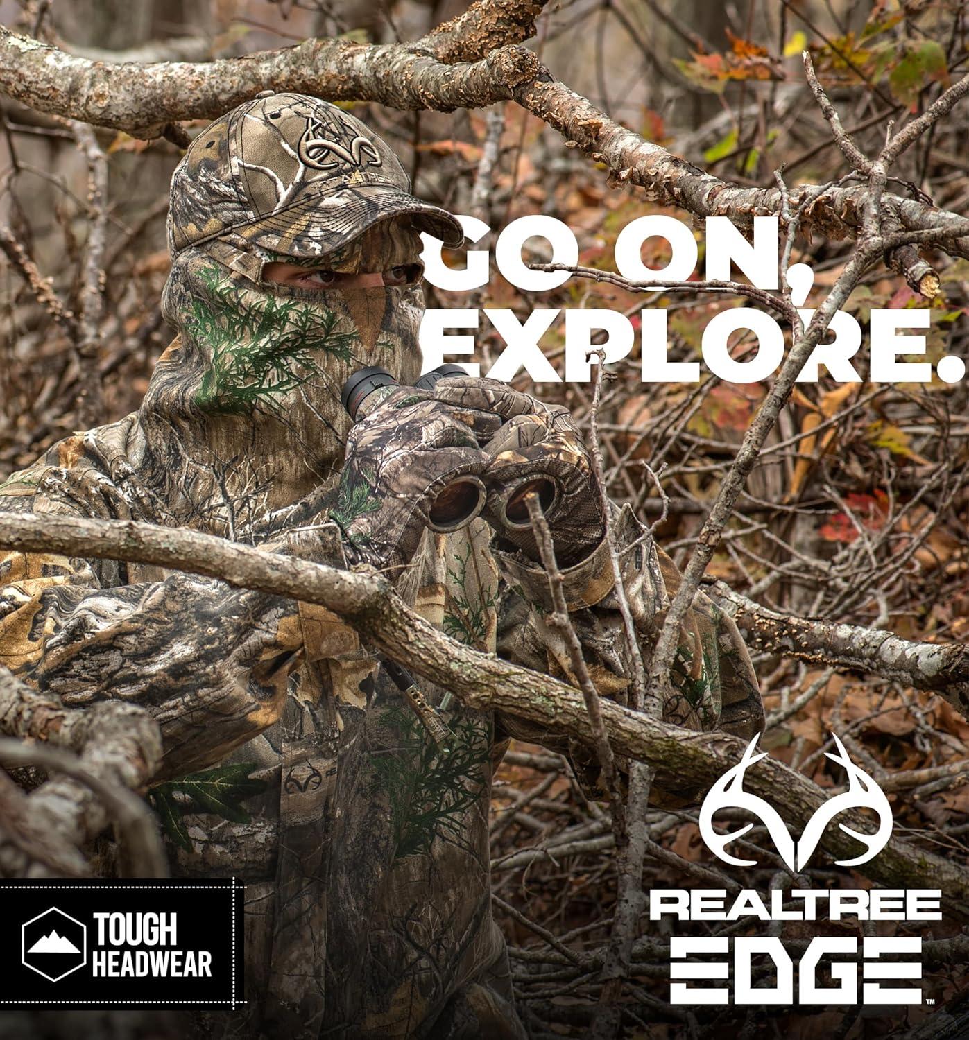 imageTough Headwear Camo Face Mask  Balaclava Ski Masks for Men  Hunting Head Cover Duck Hunting Facemask for Cold WeatherRealtree Camo