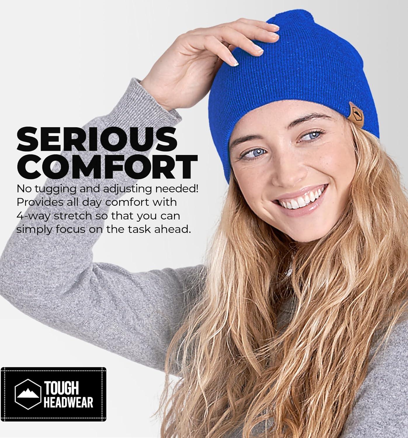 imageTough Headwear Daily Knit Beanie  Beanies Hats for Men  Winter Hats for Men ampamp Women  Warm Knitted Hats for Cold WeatherRoyal Blue